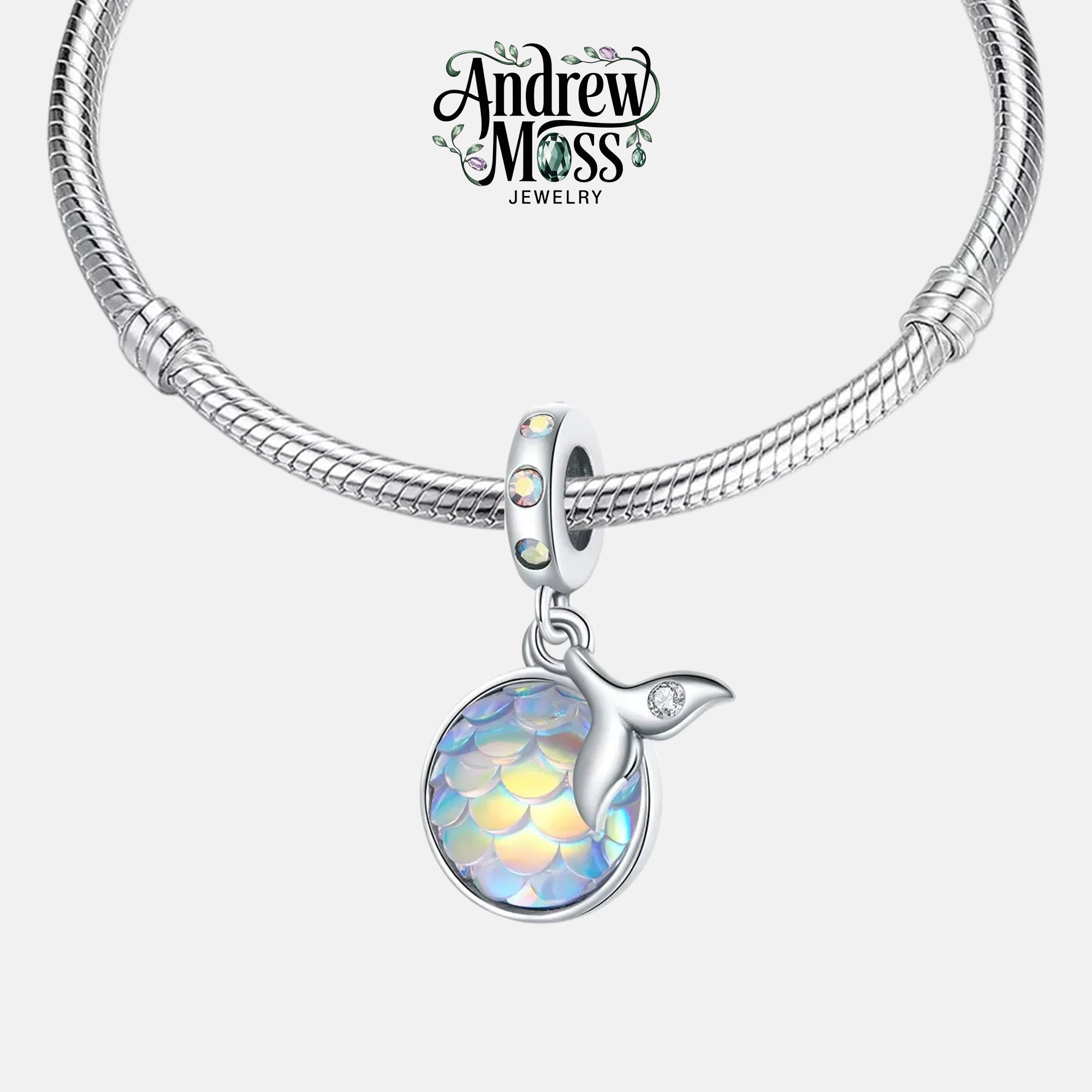 Ocean Fishtail Dangle Charm for Bracelet