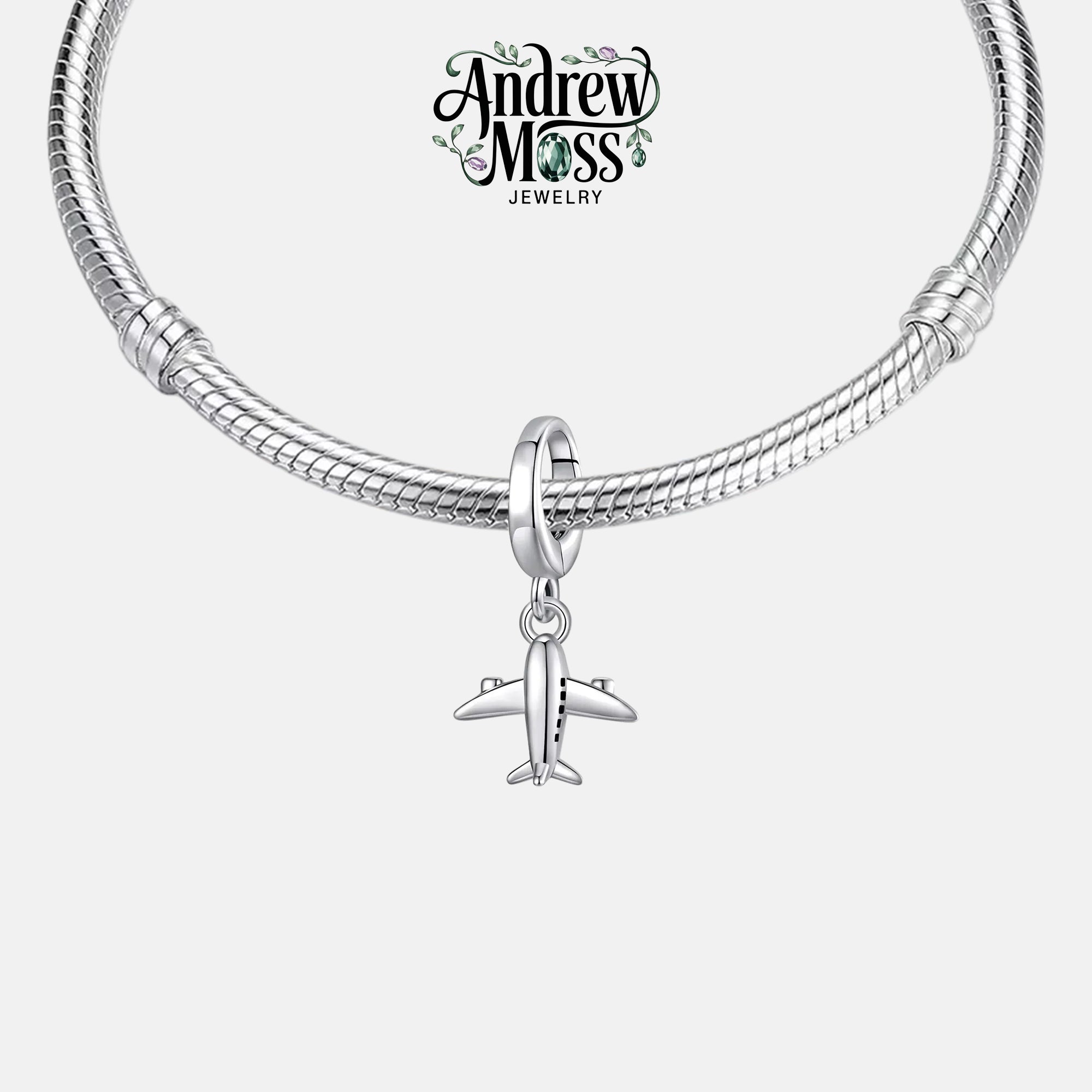 Airplane Dangle Charm for Bracelet