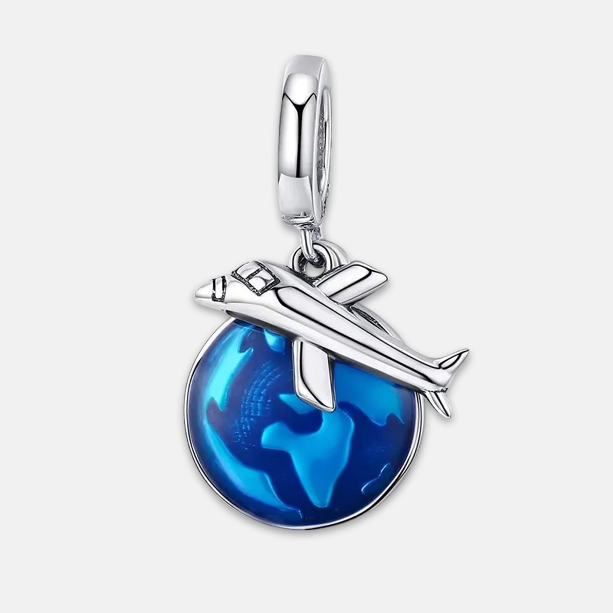 Travel the World Airplane Dangle Charm for Bracelet