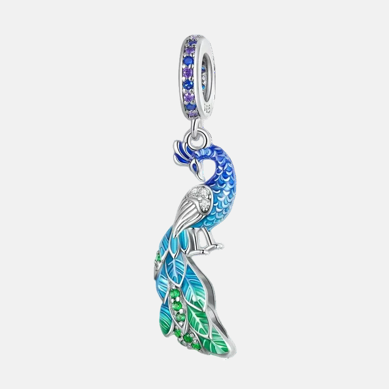 Peacock Dangle Charm for Bracelet