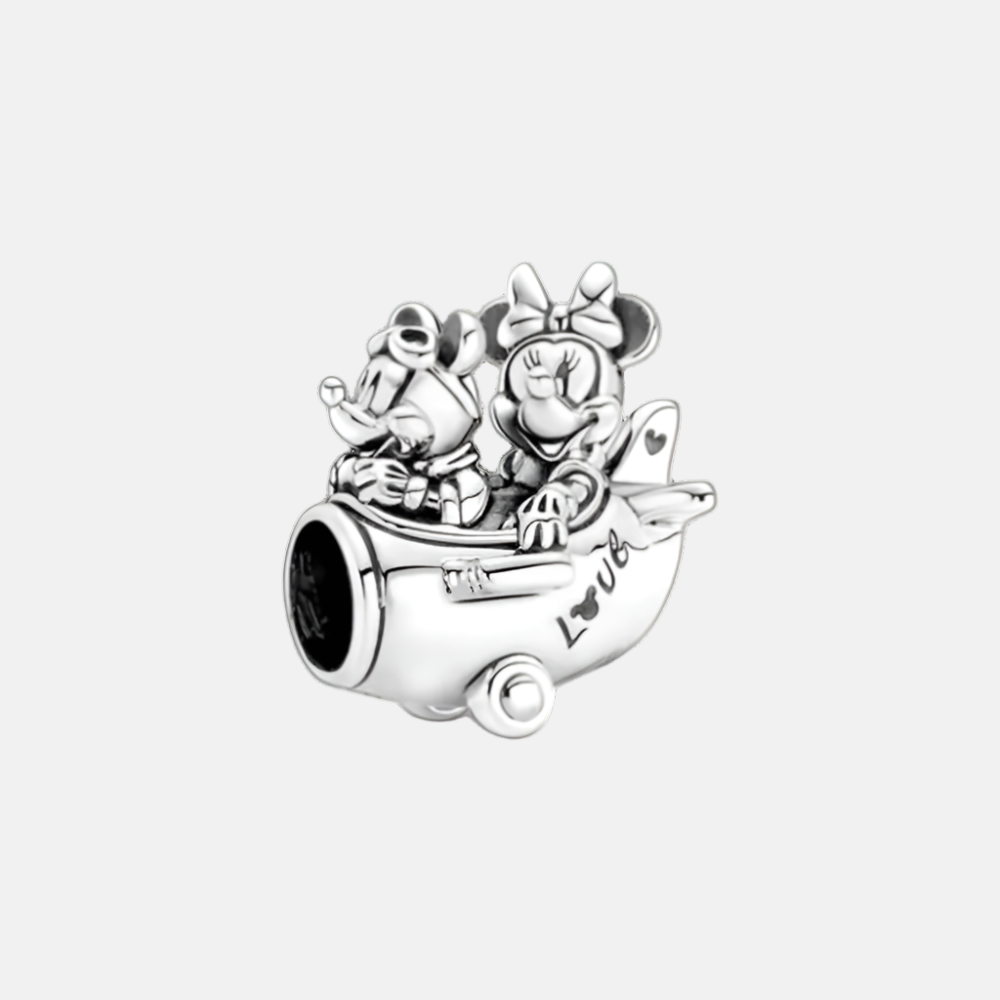 Disney Minnie Mouse & Mickey Mouse Airplane Charm for Bracelet