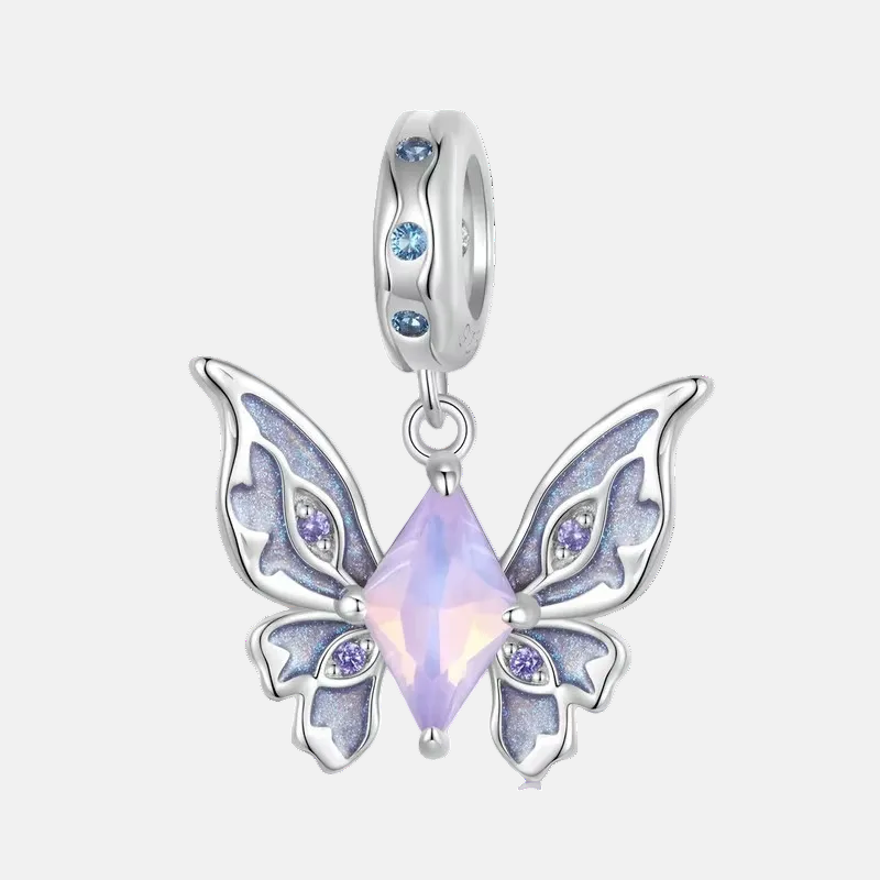 Magic Butterfly Purple Dangle Charm