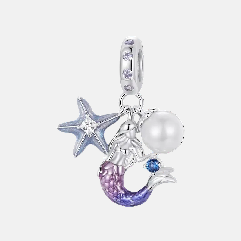 Legend Mermaid Starfish and Pearl Dangle Charm