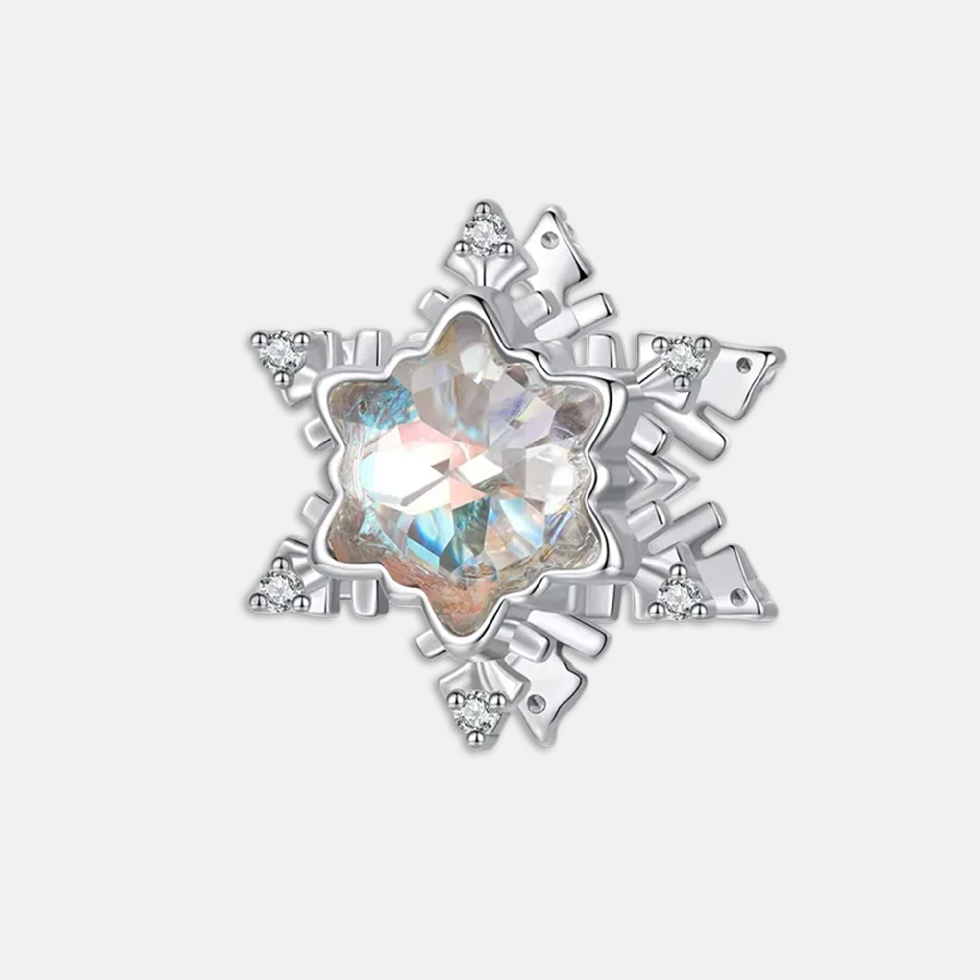 Crystal Snowflake Bead Christmas Charm for Bracelet