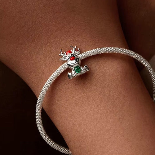 Rudolph Christmas Bead Charm for Bracelet