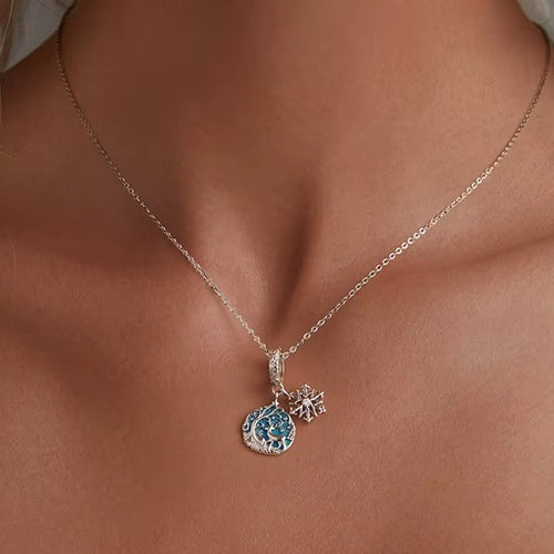 Deer Snowflake Christmas Dangle Charm for Bracelet