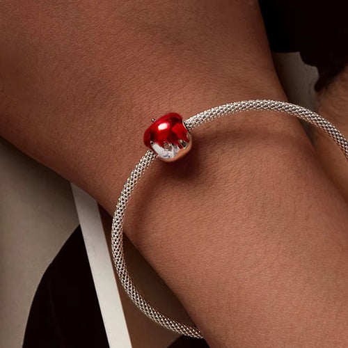 Winter Candy Apple Christmas Bead Charm for Bracelet