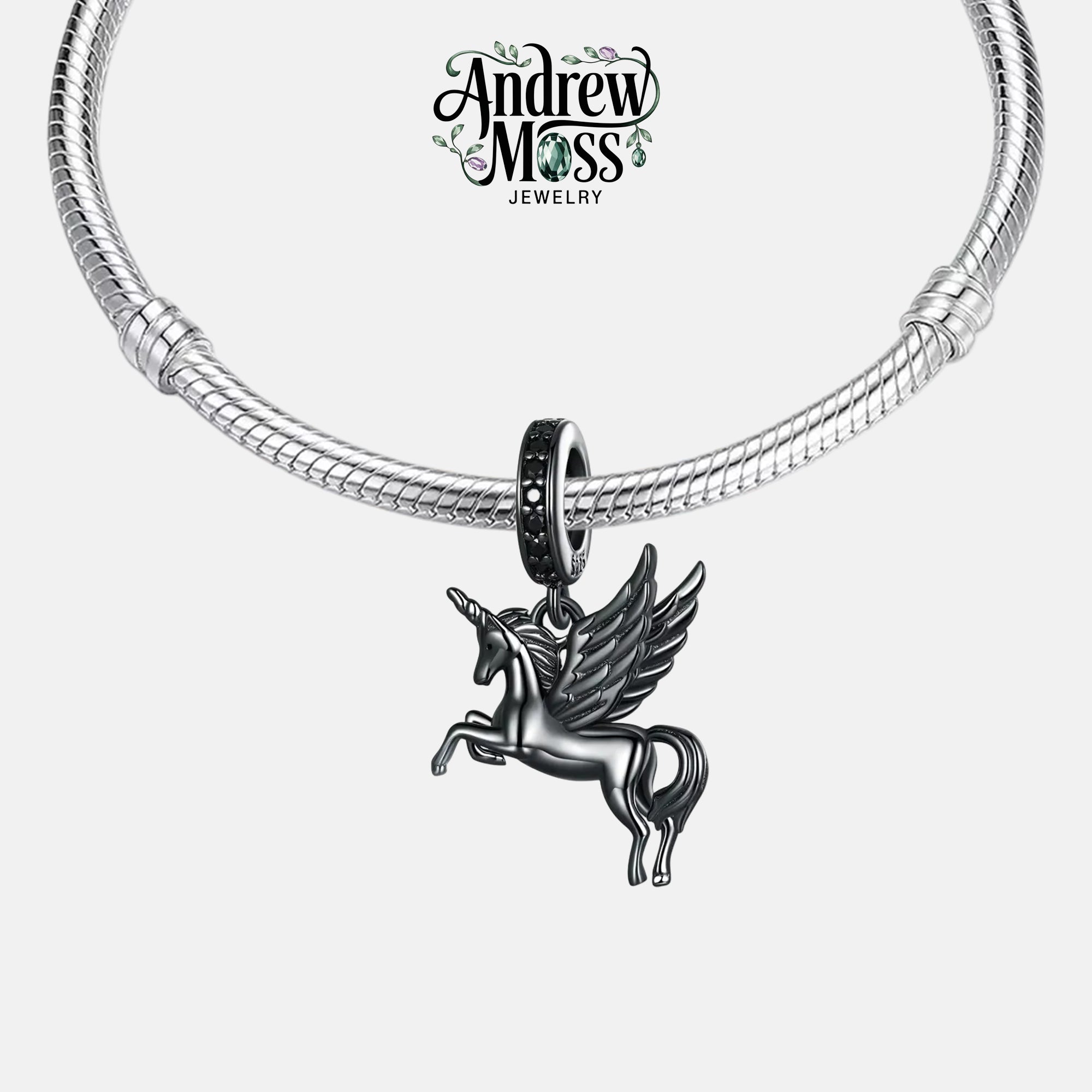 Black Alicorn Dangle Charm