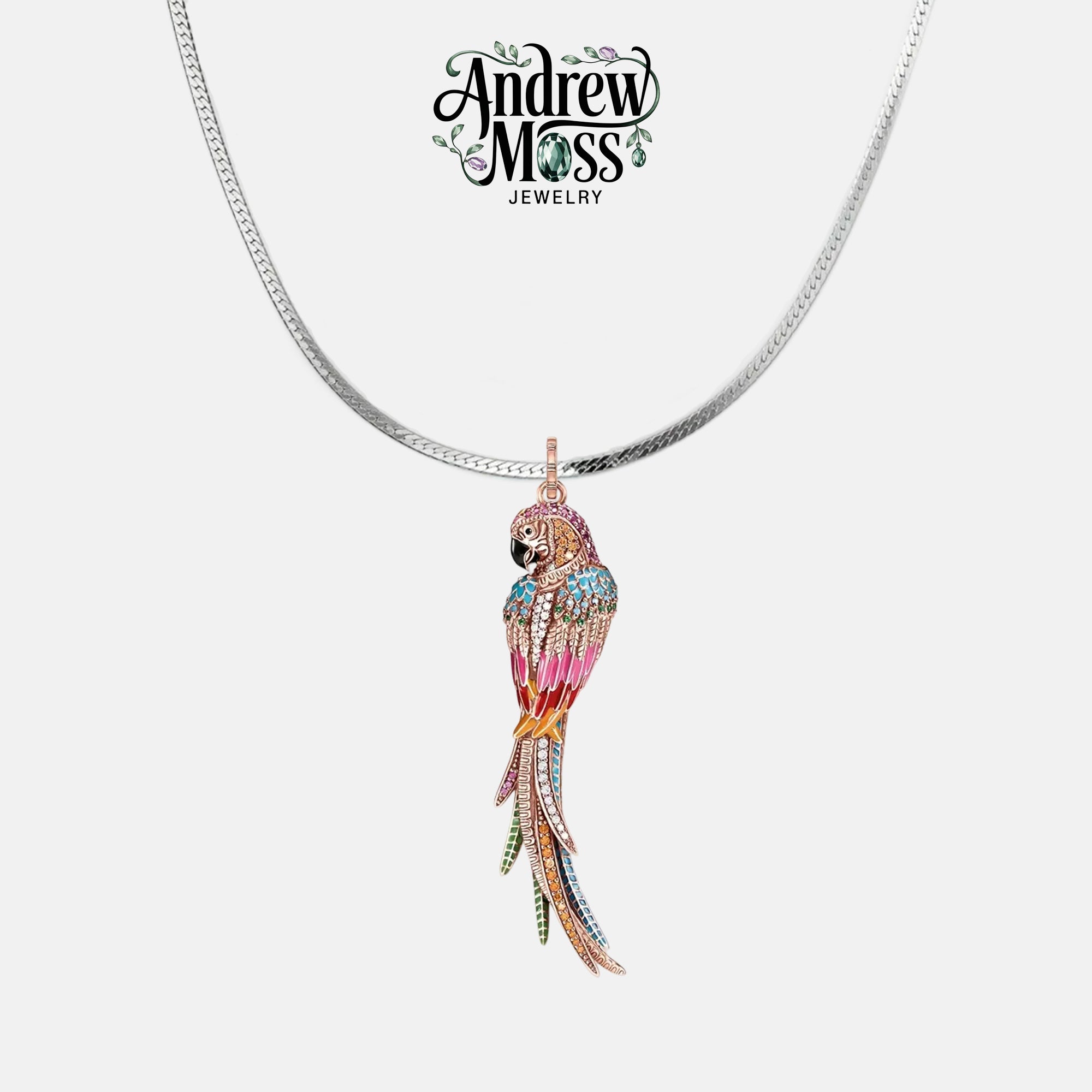 Macaw Rose Gold Plated Pendant