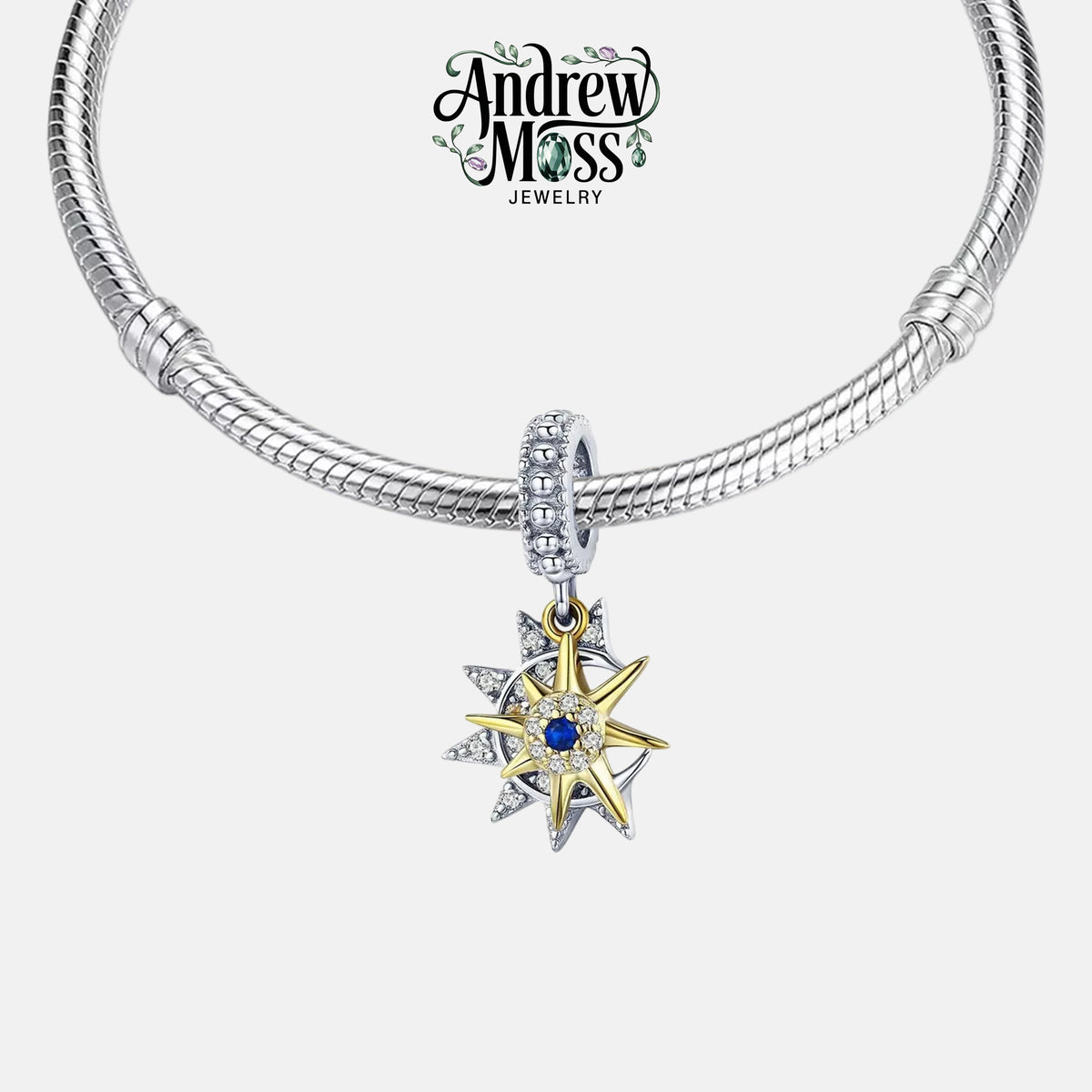 Stitch, And The Birthday Cake Charm Crafted In Sterling Silver & Enamel, Compatible With All