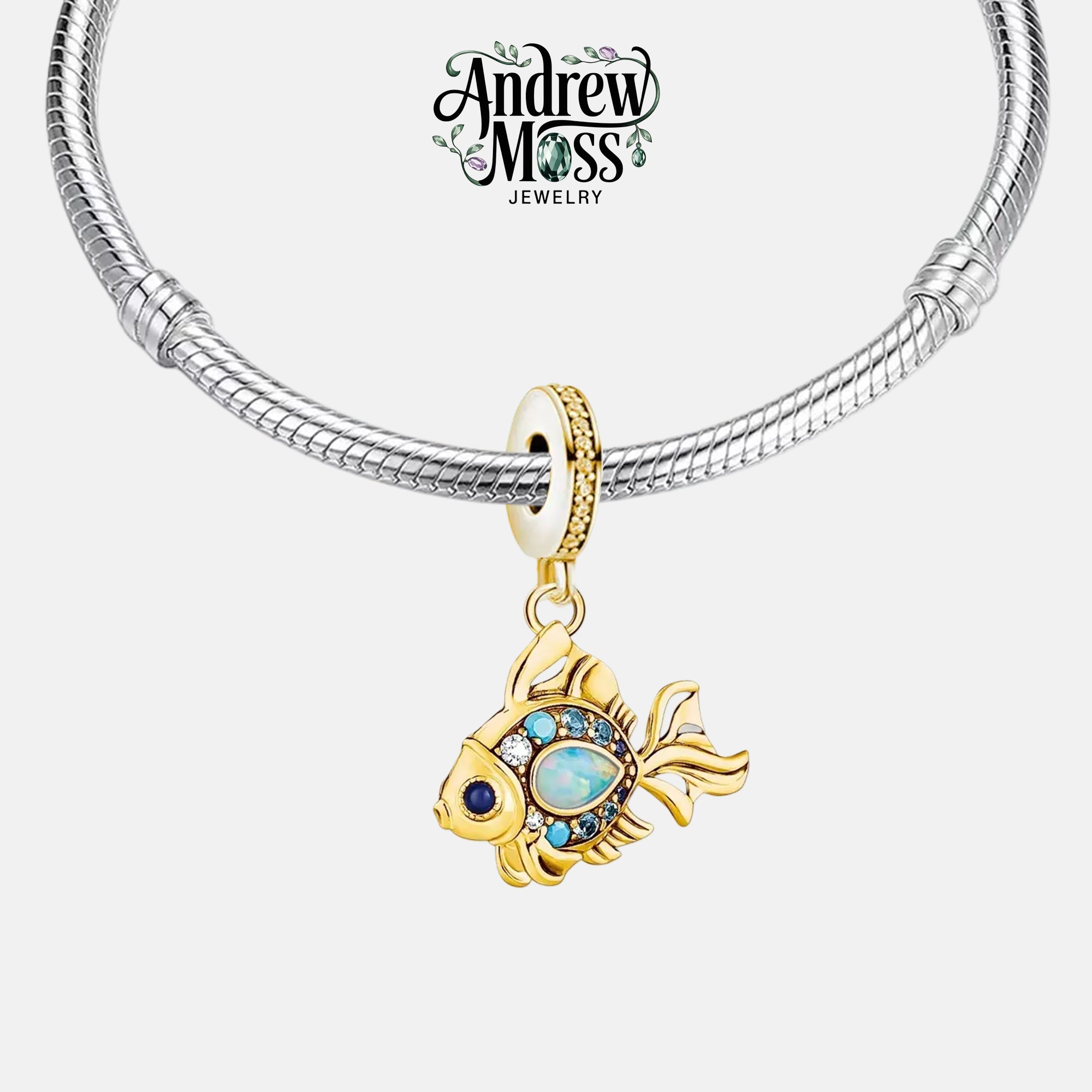 Fish Gold Plated Dangle Charm