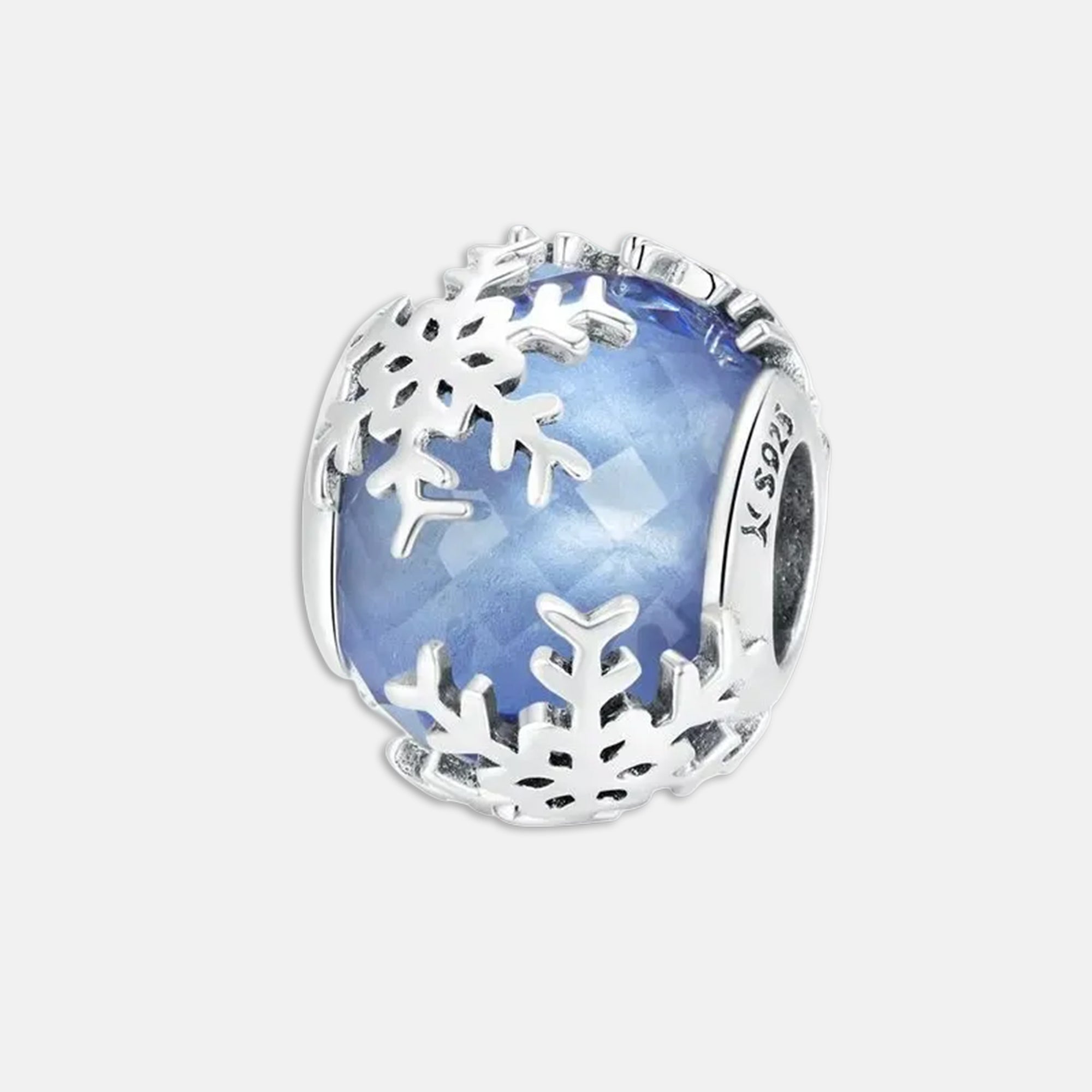 Snowflake Bead Christmas Charm for Bracelet