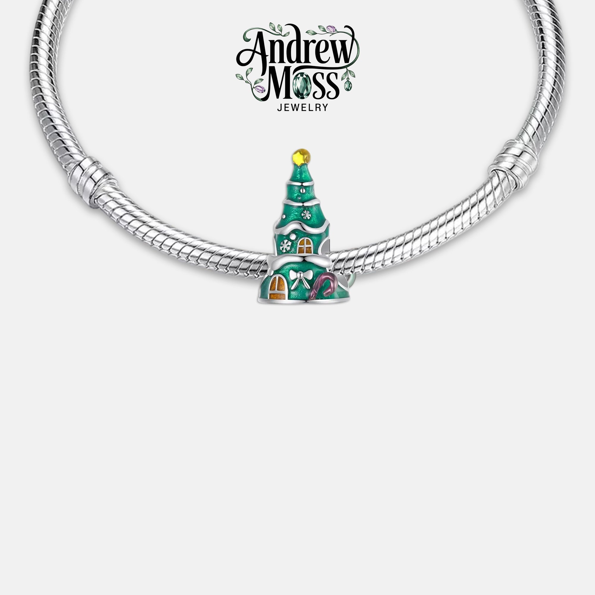 Christmas Tree Bead Charm for Bracelet