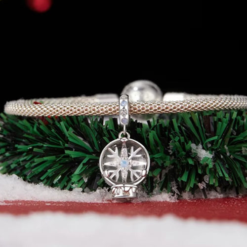 Snowflake Christmas Dangle Charm for Bracelet