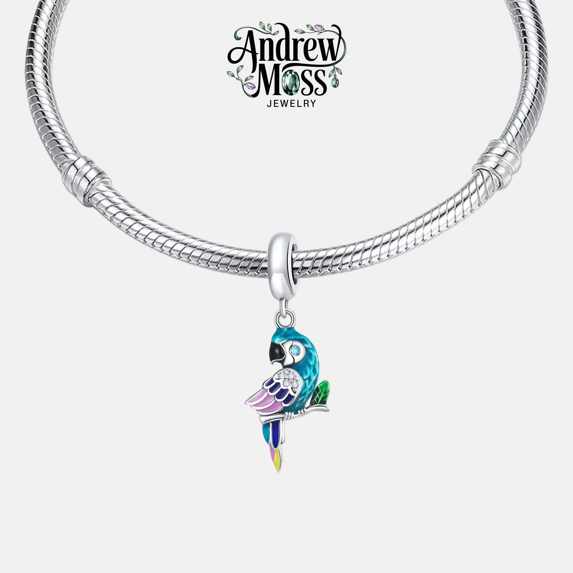 Macaw Bird Dangle Charm