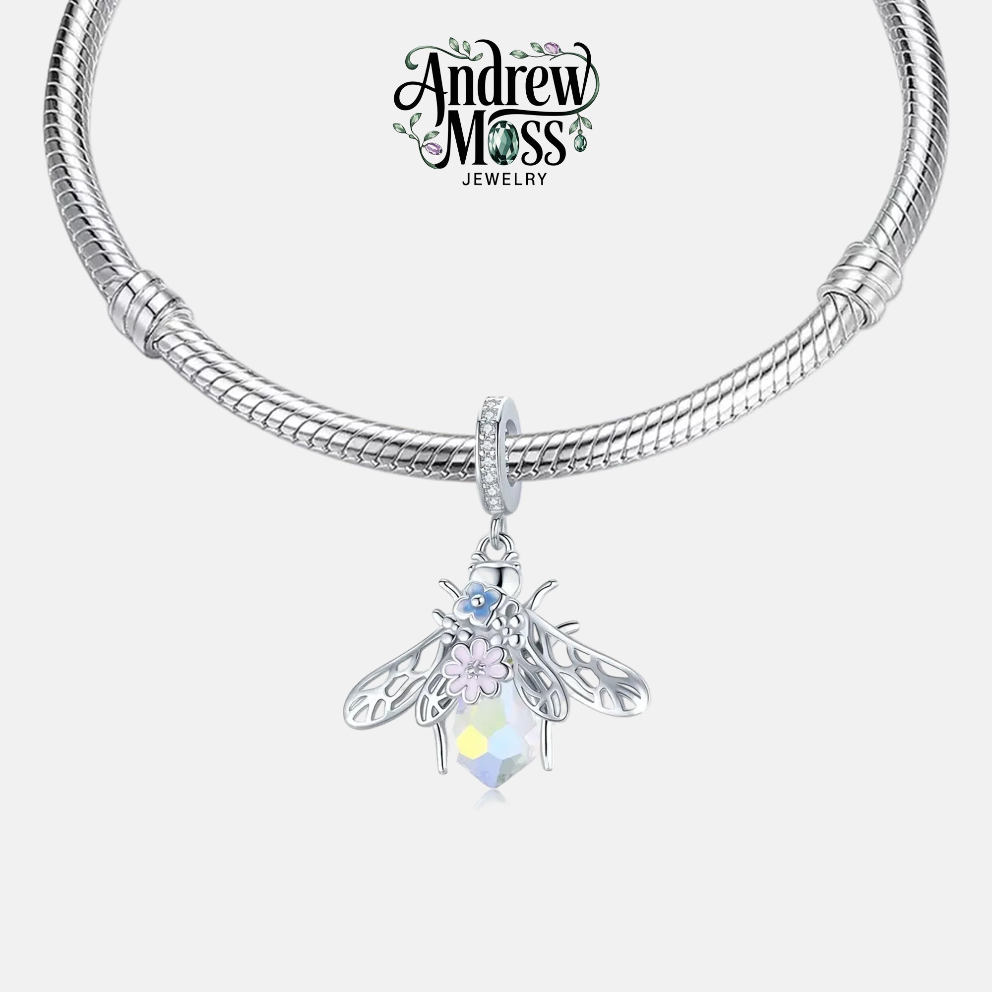 Colorful Honey Bee Dangle Charm