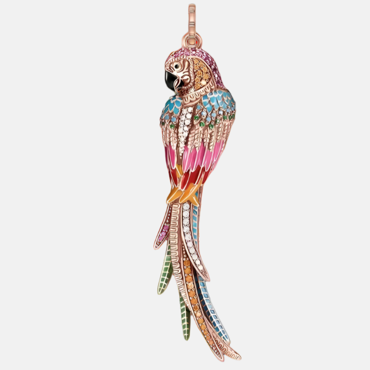 Macaw Rose Gold Plated Pendant