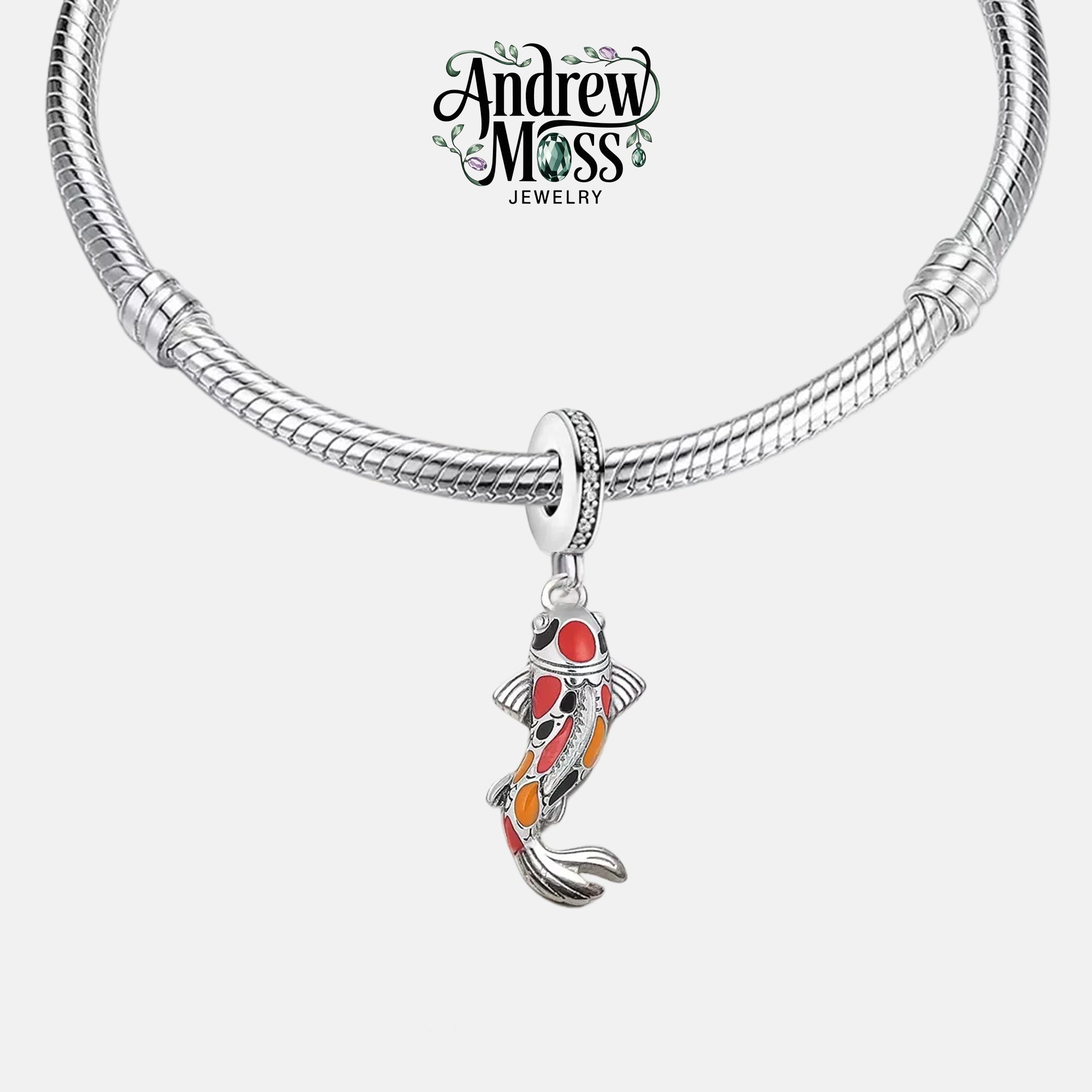 Colorful Koi Fish Dangle Charm