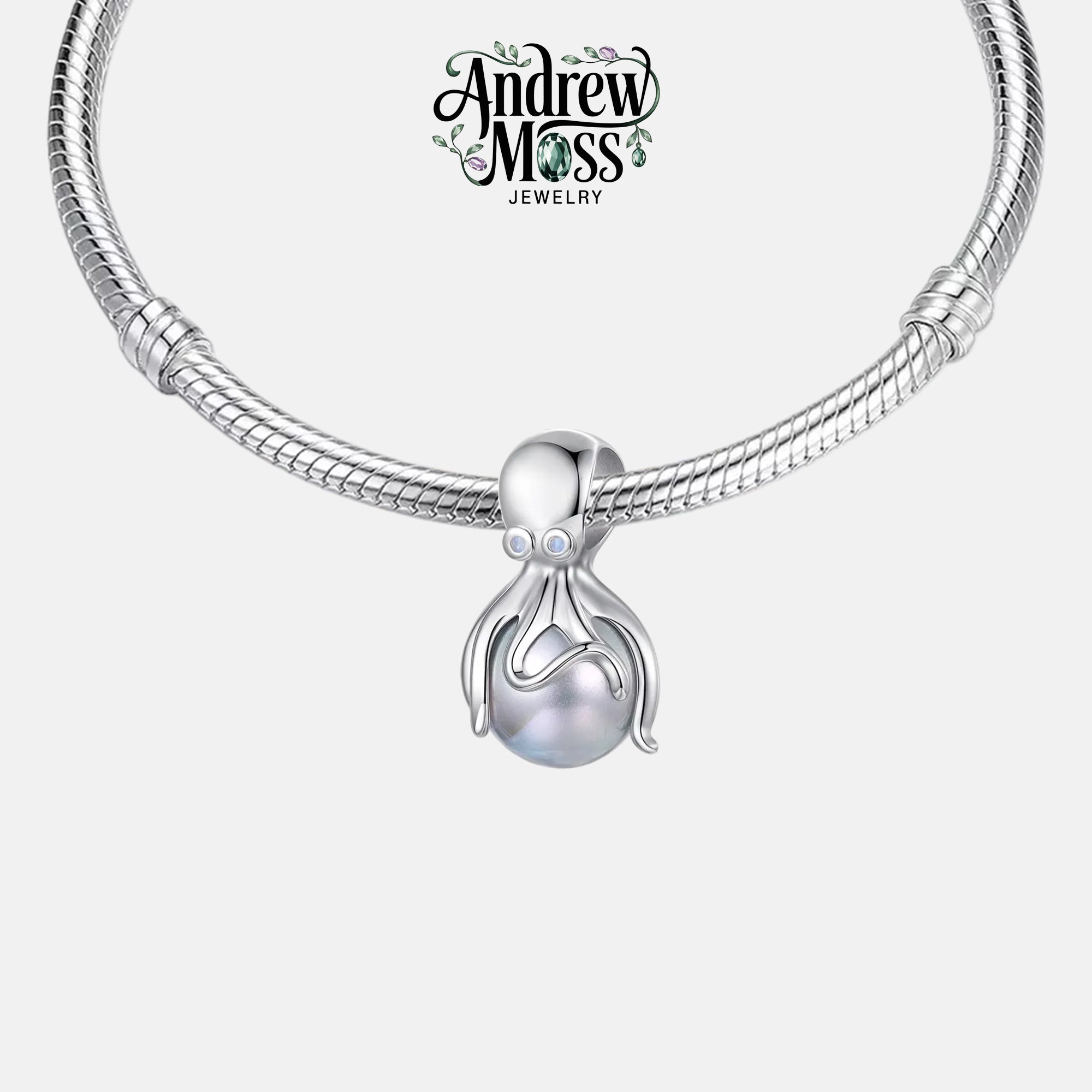Octopus Pearl Moonstone Bead Charm