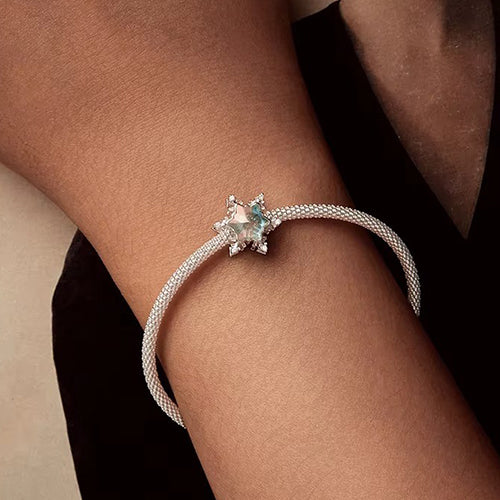 Crystal Snowflake Bead Christmas Charm for Bracelet