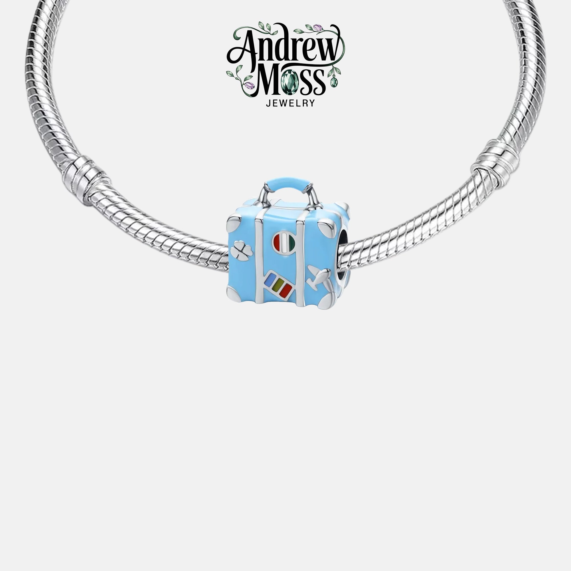 Travel Suitcase Bead Charm