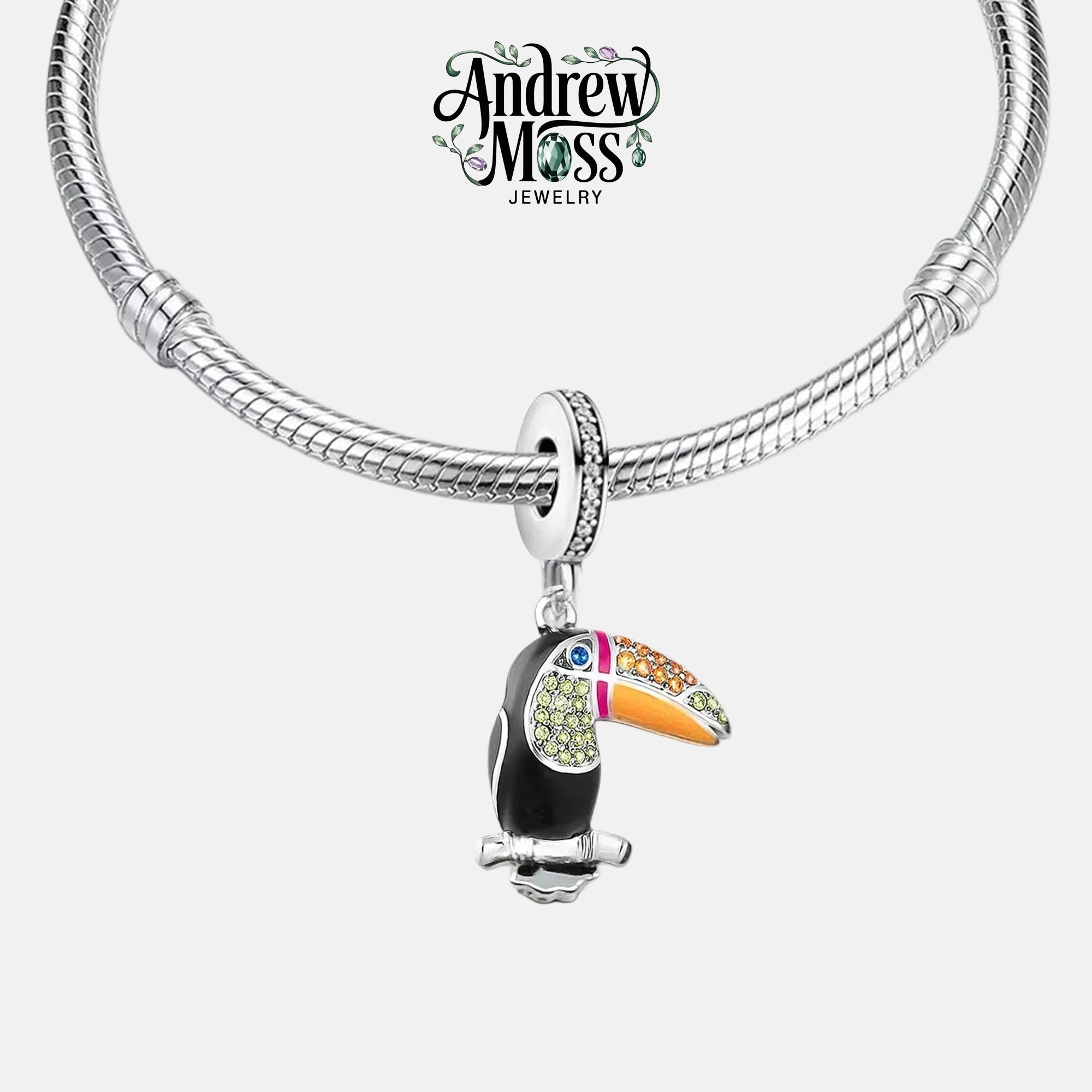 Colorful Toucan Dangle Charm