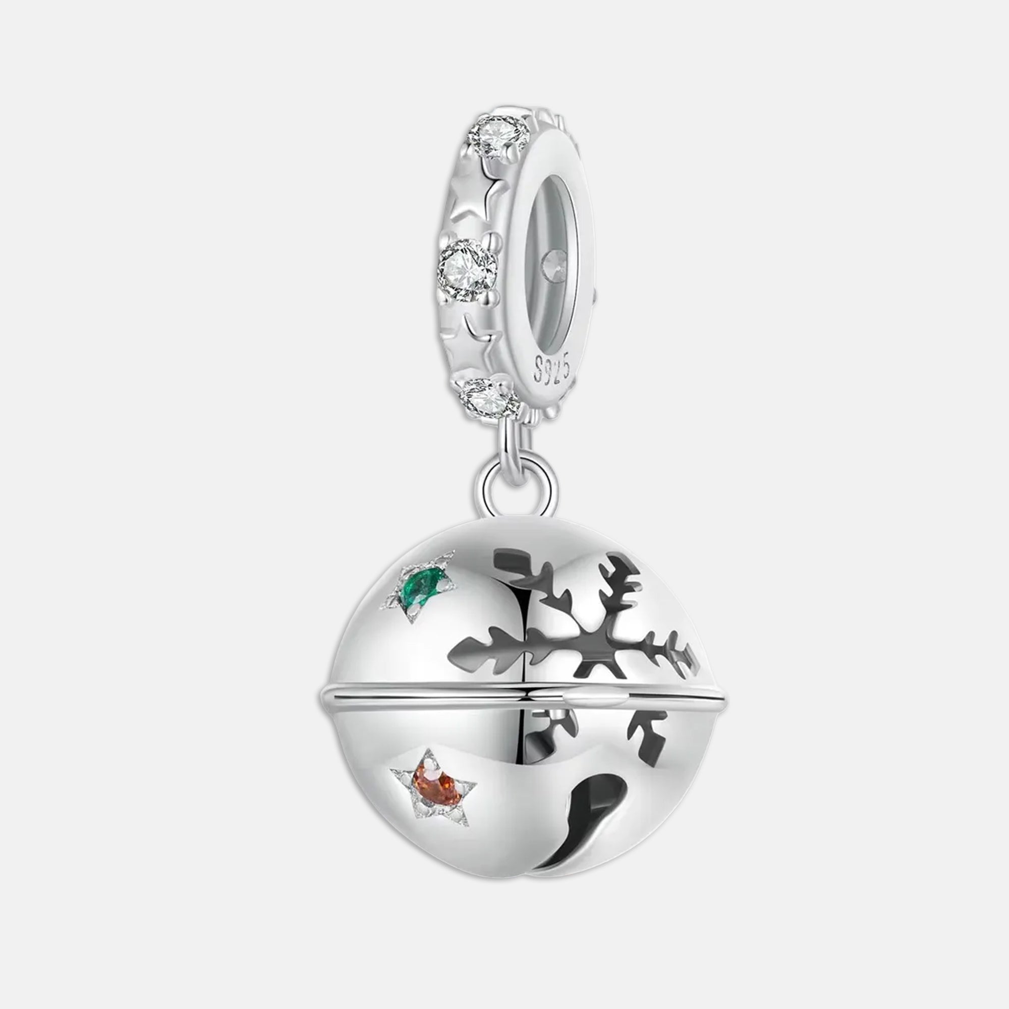 Santa Claus Bell Christmas Dangle Charm for Bracelet