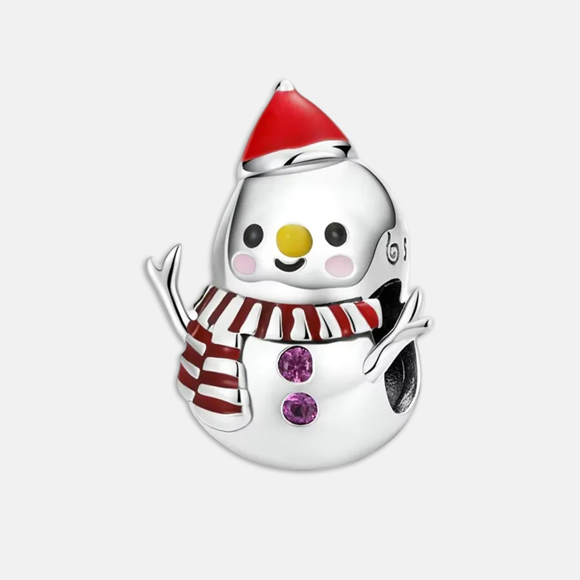 Snowman Christmas Bead Charm for Bracelet