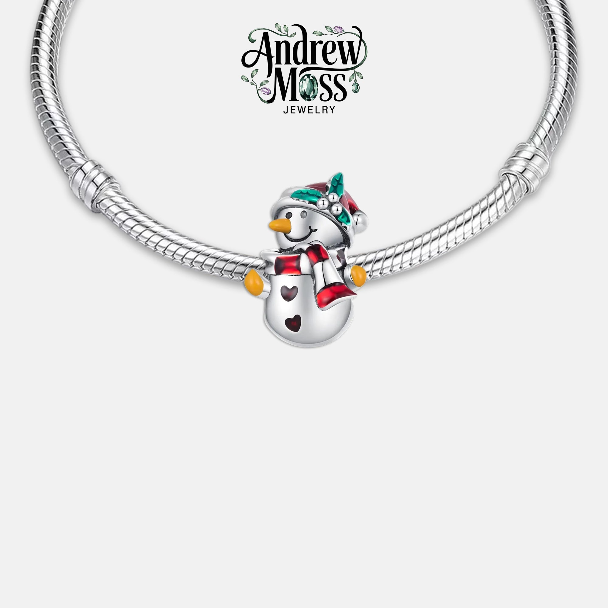 Snowman Christmas Charm for Bracelet