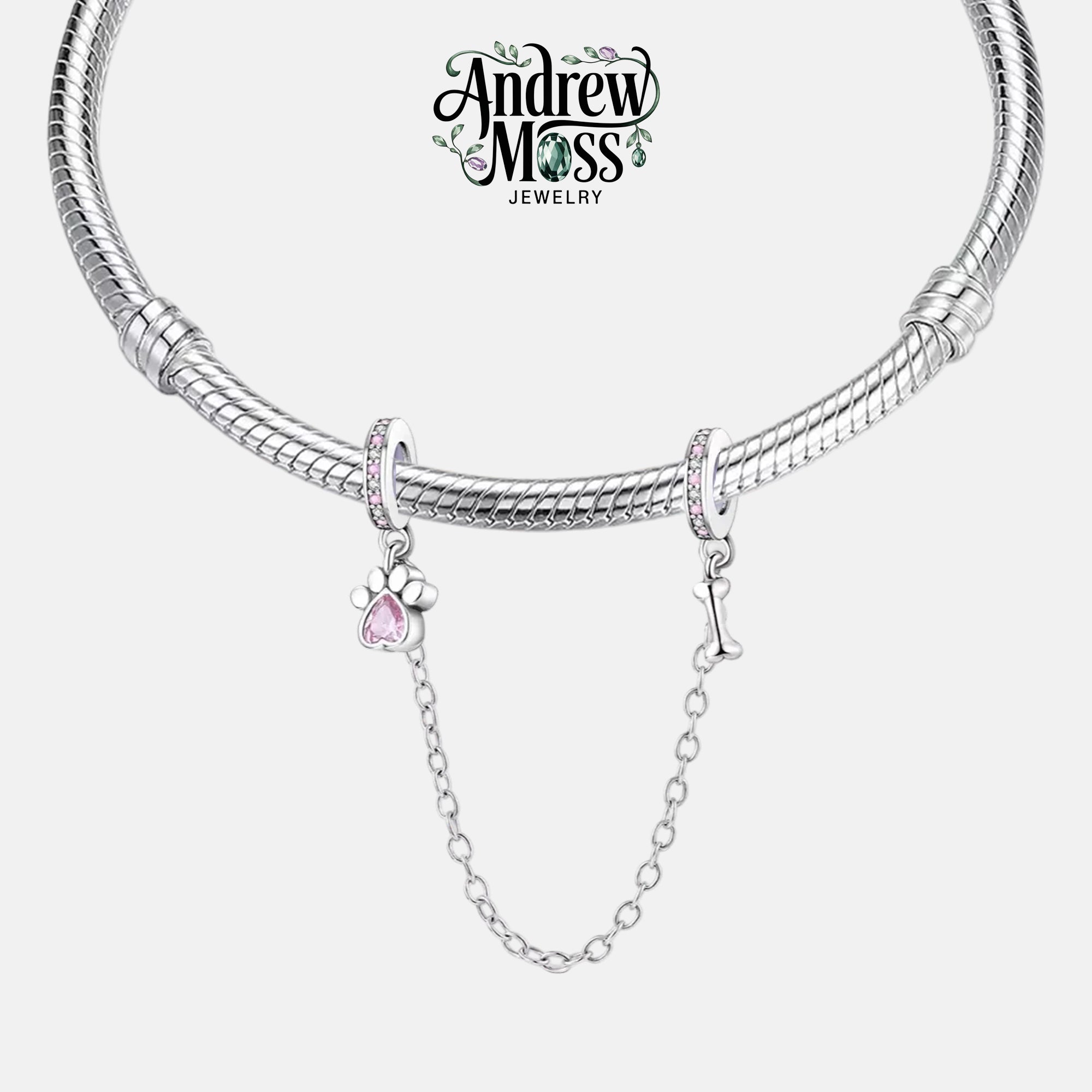 Paw & Bone Safety Chain Charm