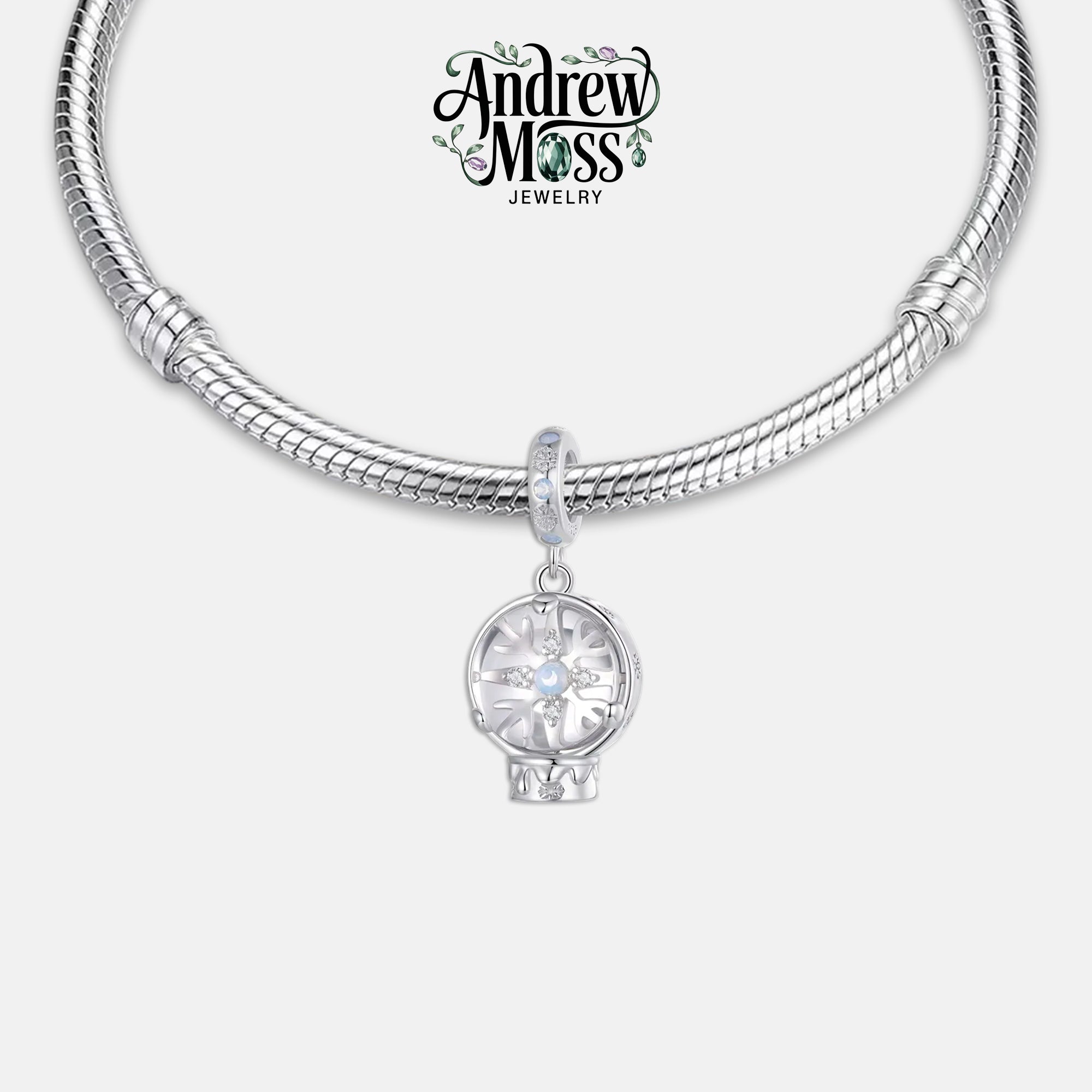 Snowflake Christmas Dangle Charm for Bracelet