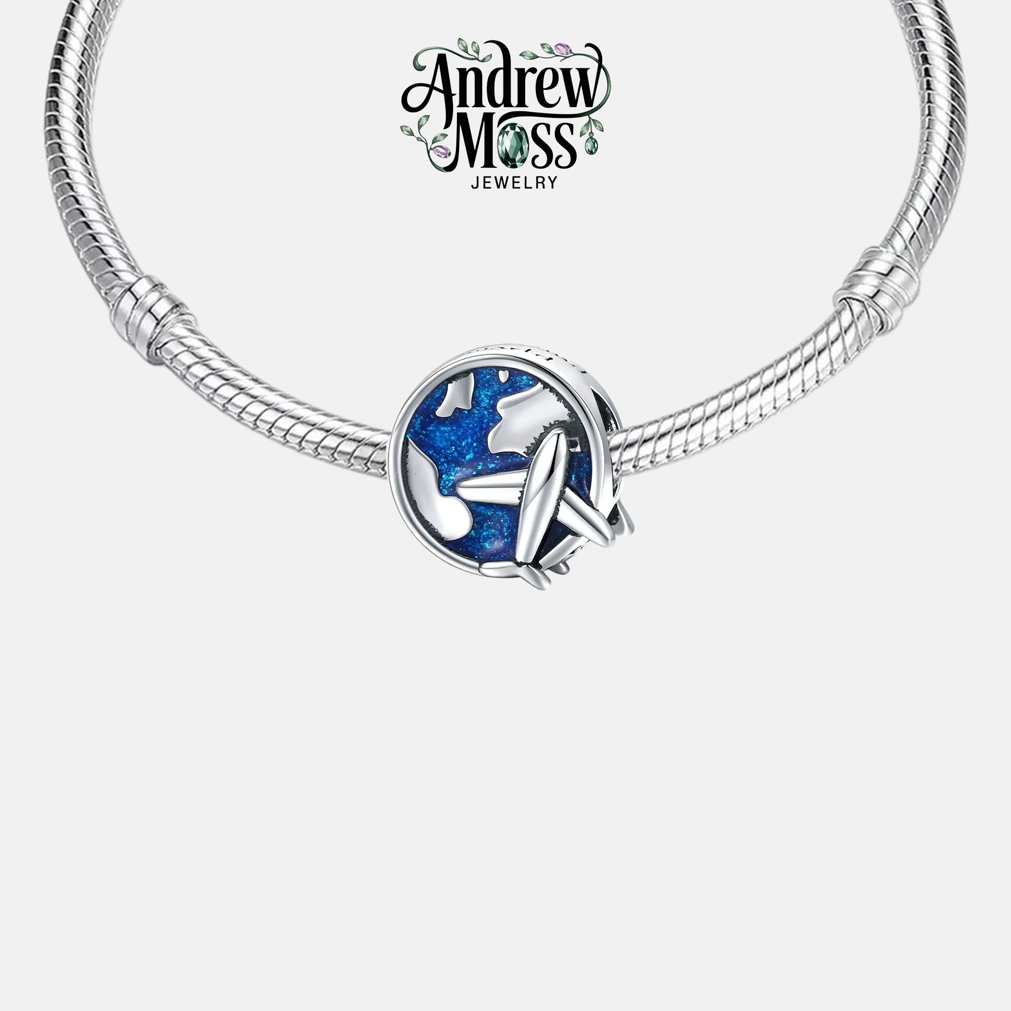 Blue Earth Bead Charm