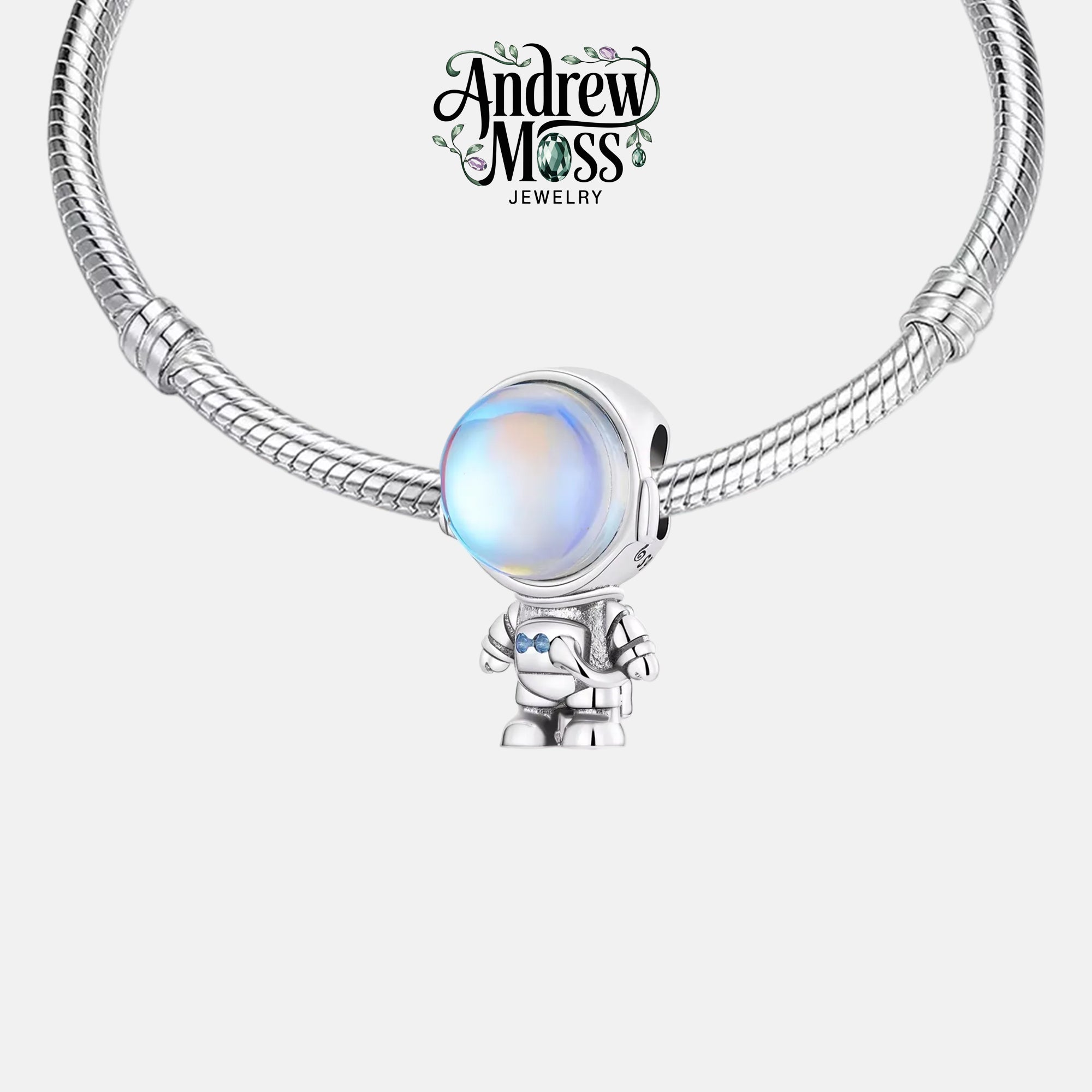 Astronaut Moonstone Charm