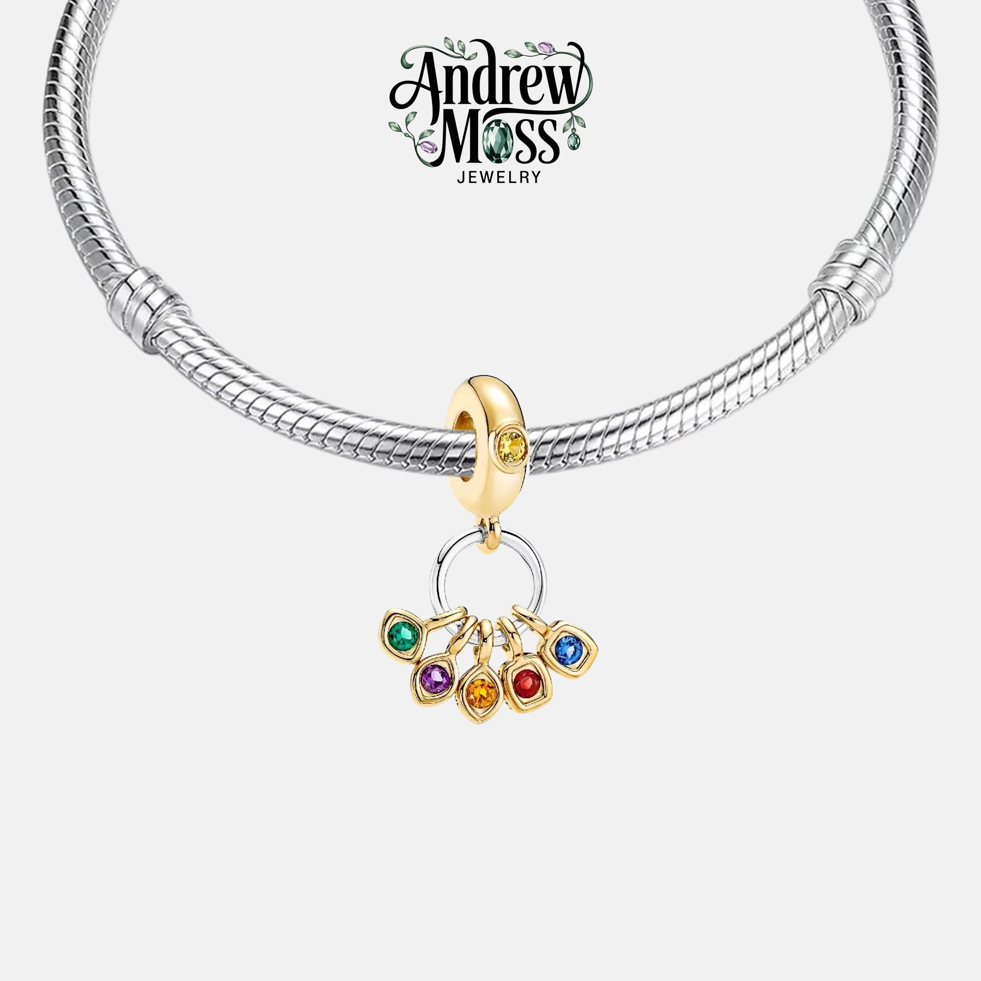 Marvel Infinity Stones Gold Plated Dangle Charm