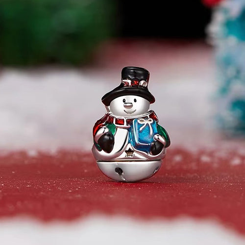 Snowman Candy Cane & Gift Christmas Bead Charm for Bracelet