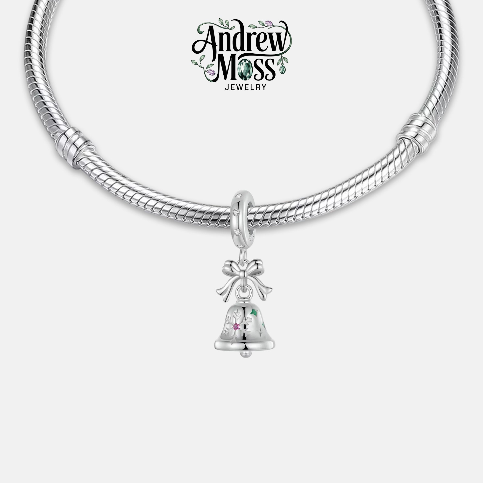 Christmas Bell Dangle Charm for Bracelet