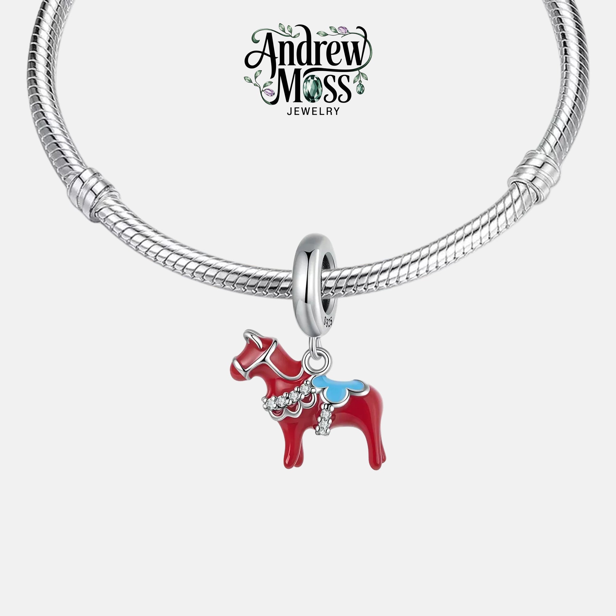 Red Dala Horse Dangle Charm