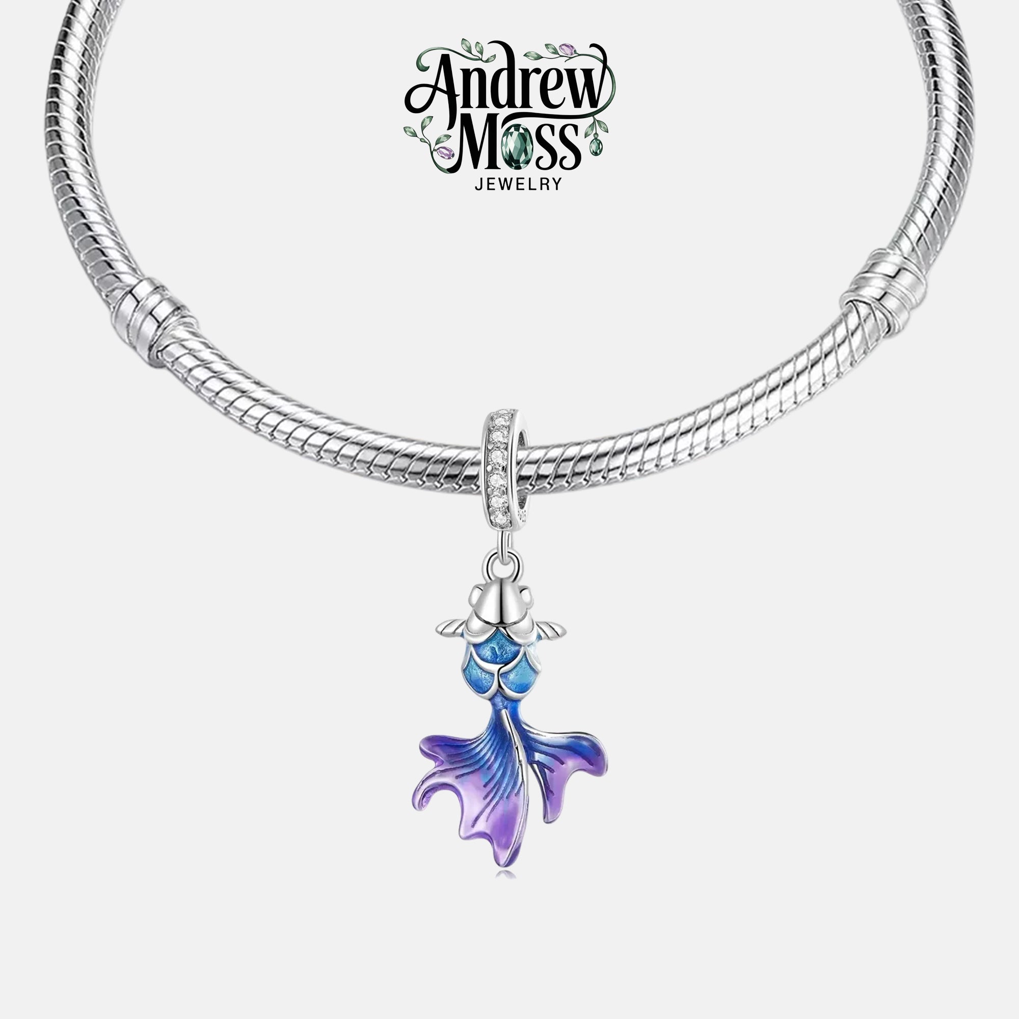 Rainbow Fish Dangle Charm