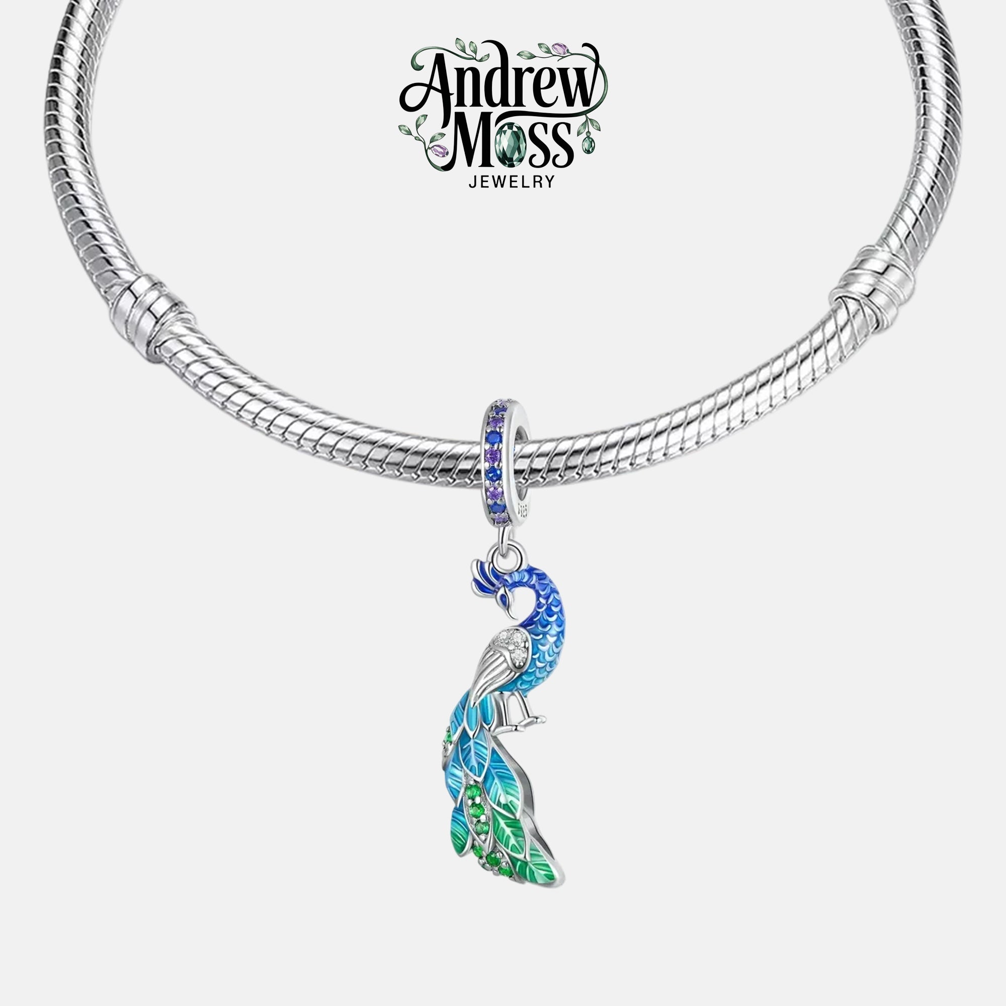 Peacock Dangle Charm