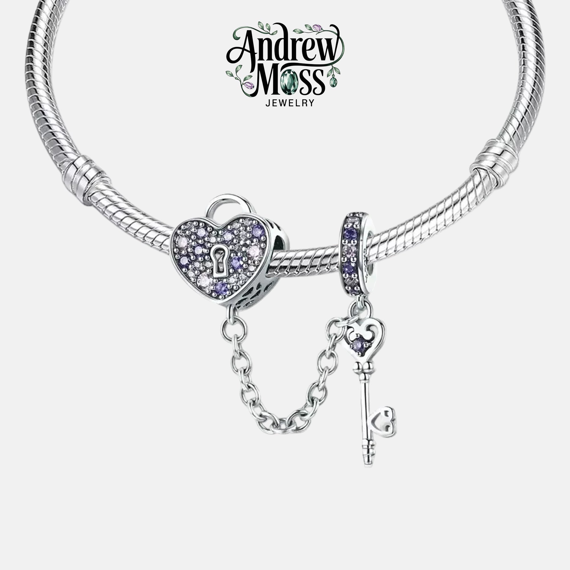 The Key Of Heart Safety Chain Charm