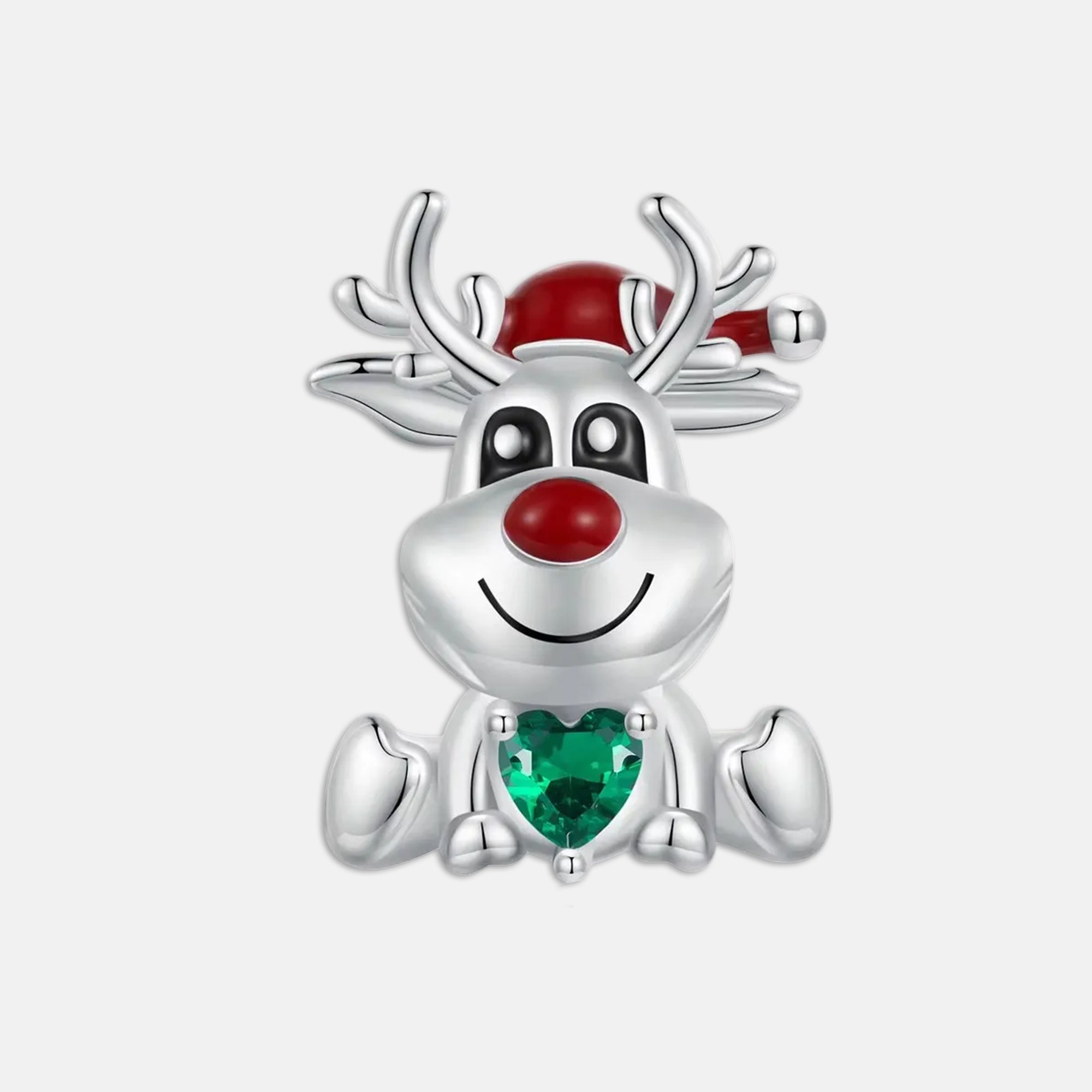 Rudolph Christmas Bead Charm for Bracelet