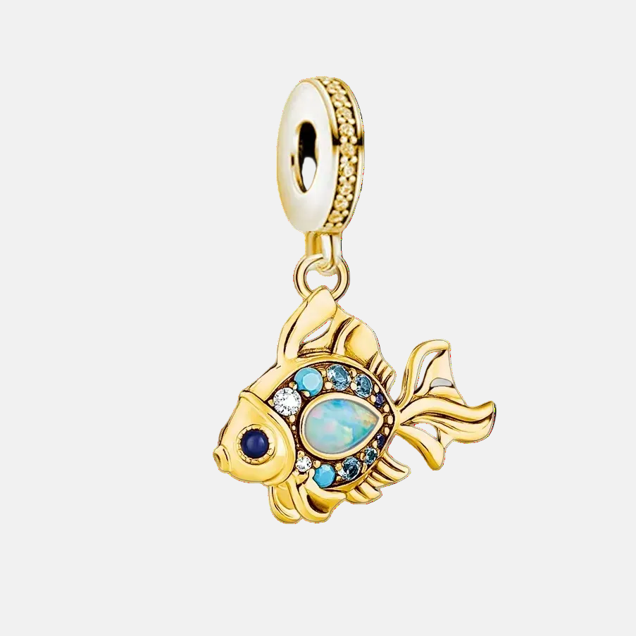 Fish Gold Plated Dangle Charm