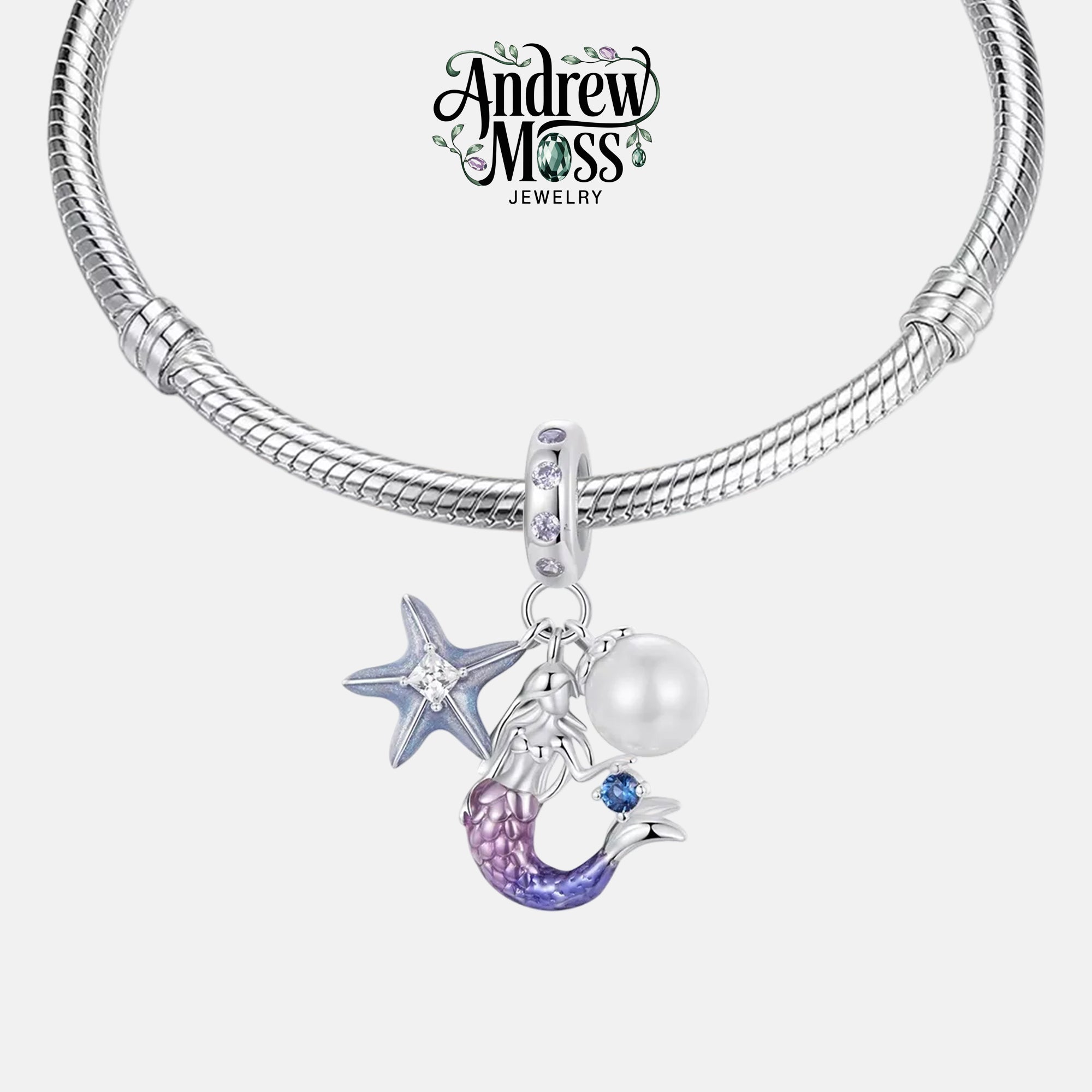Legend Mermaid Starfish and Pearl Dangle Charm