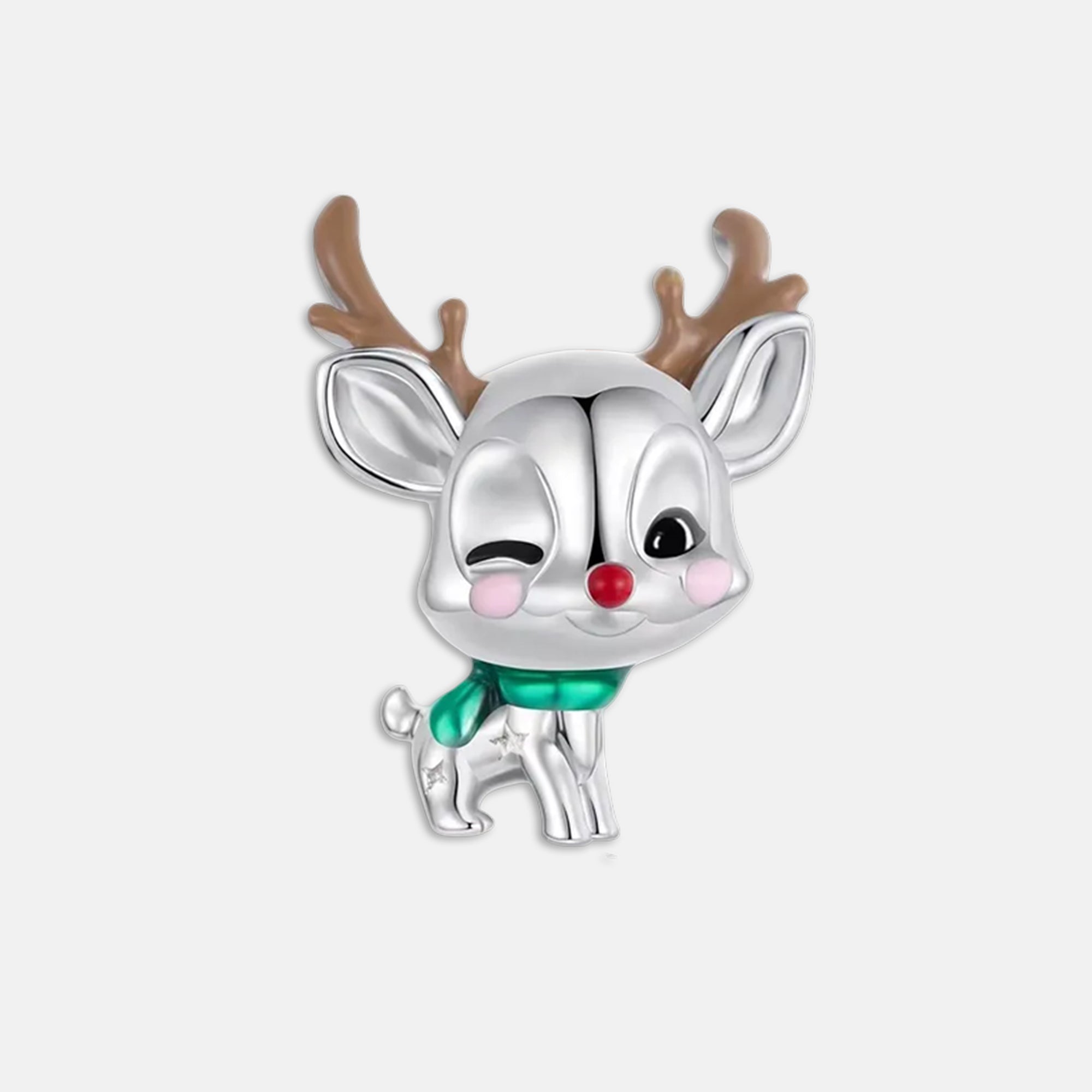Cute Elk Christmas Bead Charm for Bracelet