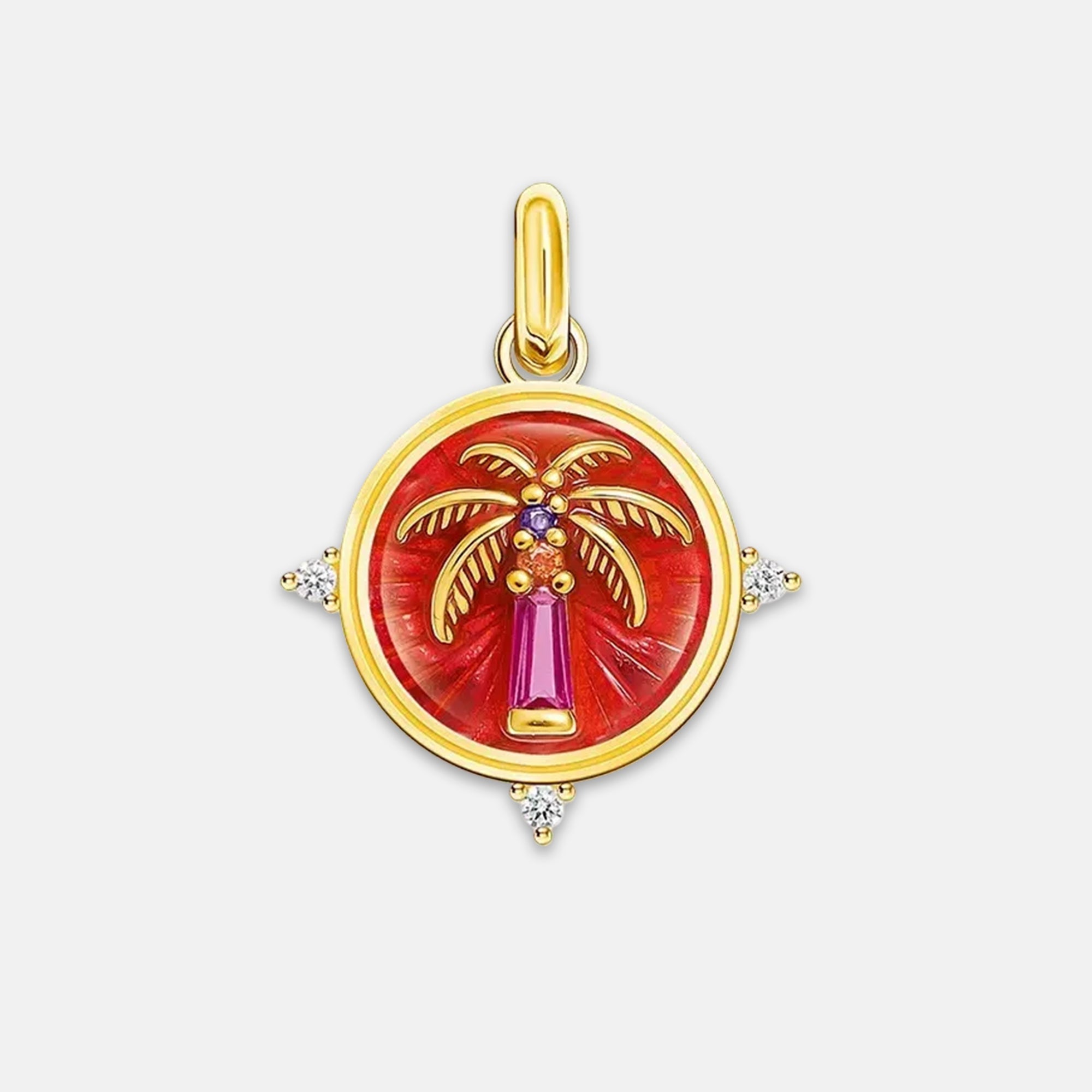 Palm Tree Gold Plated Pendant