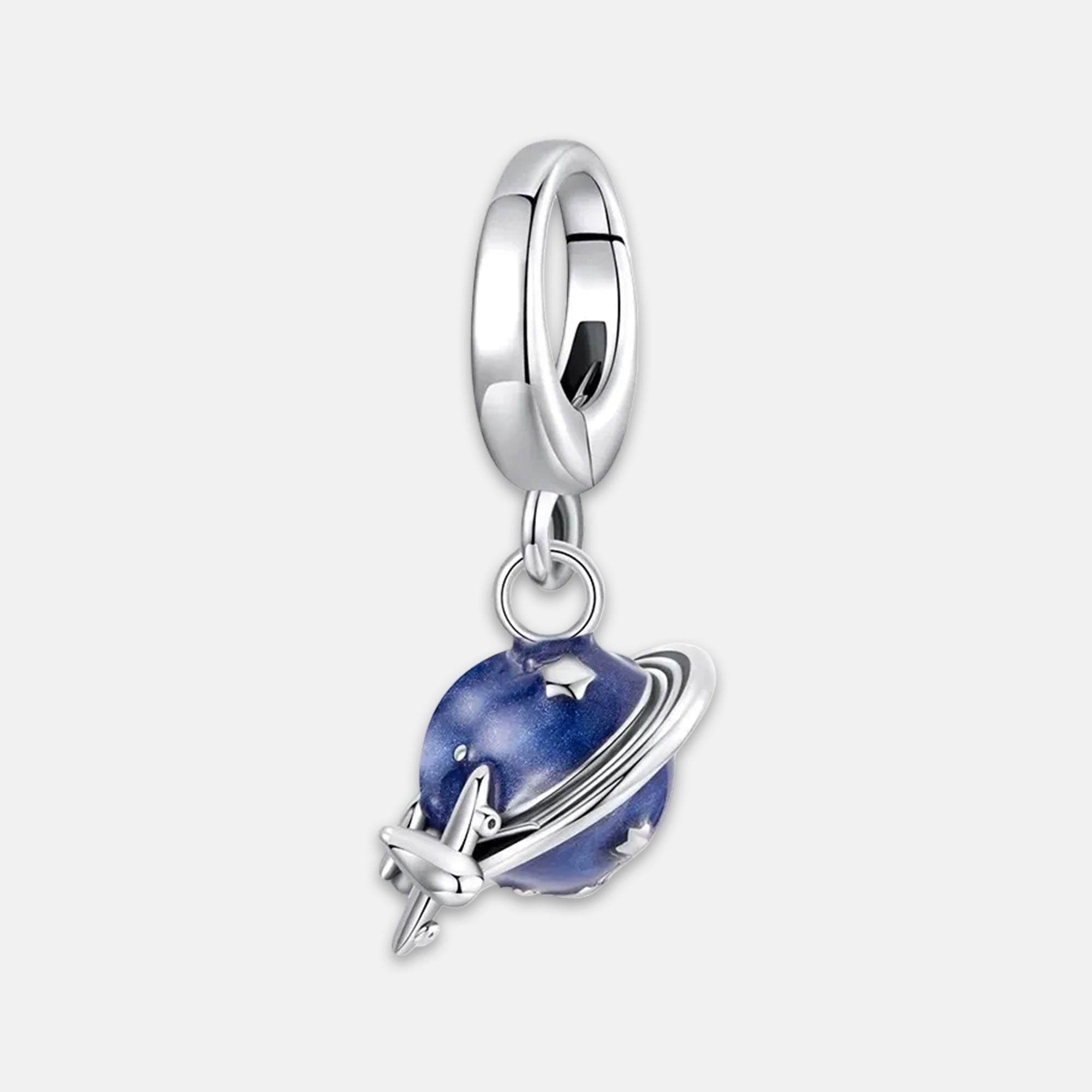 Airplane Earth Dangle Charm