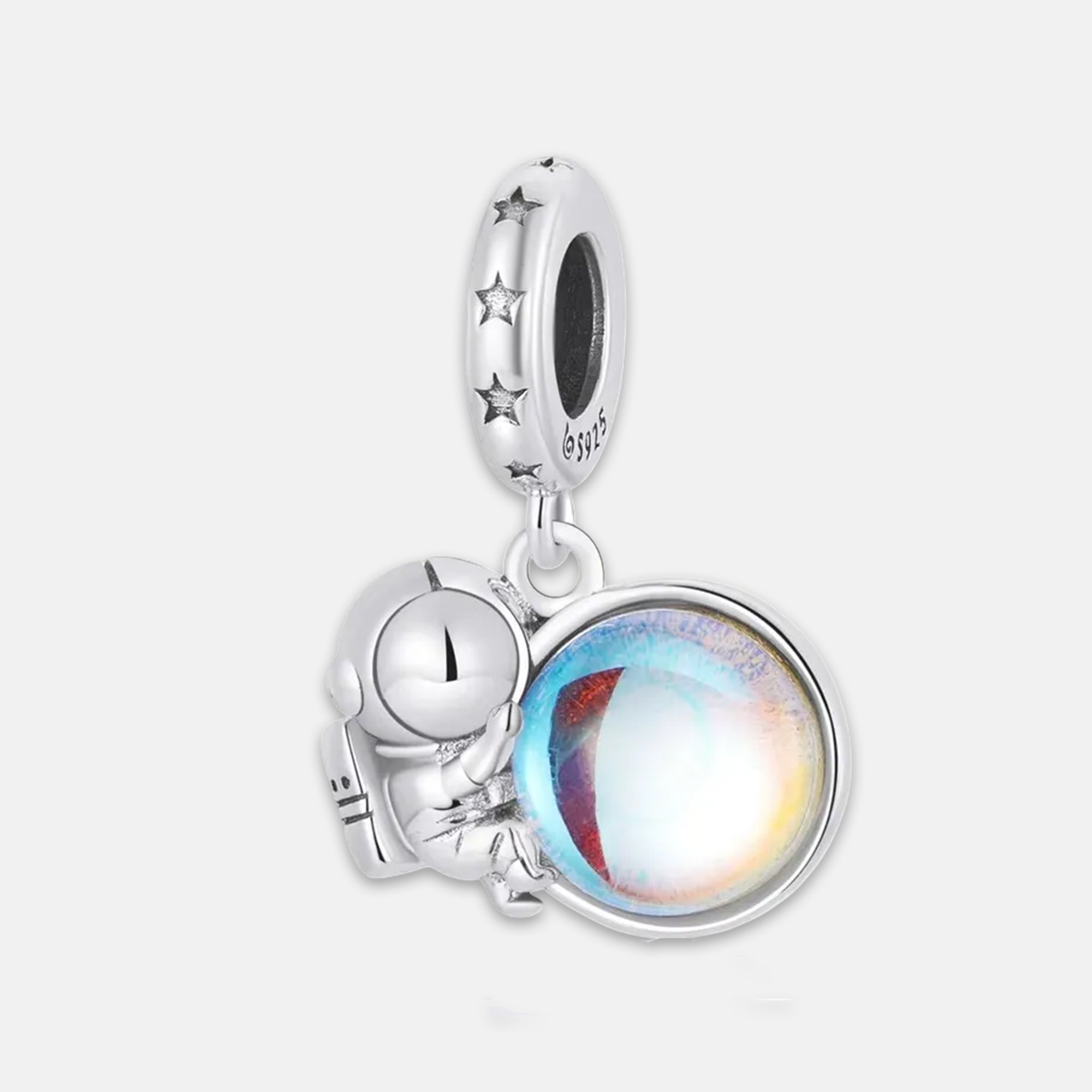 Astronaut Moonstone Dangle Charm