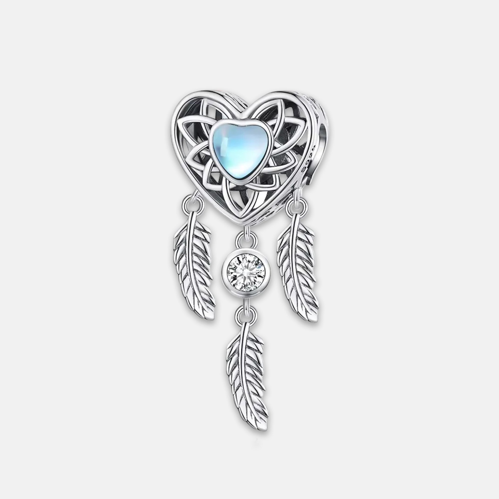 Dream Catcher Moonstone Charm