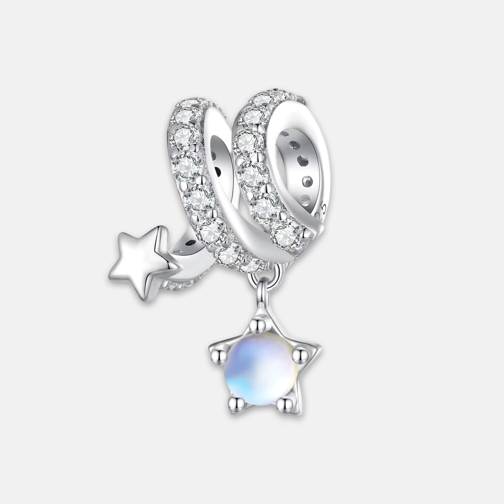Stars Moonstone Charm