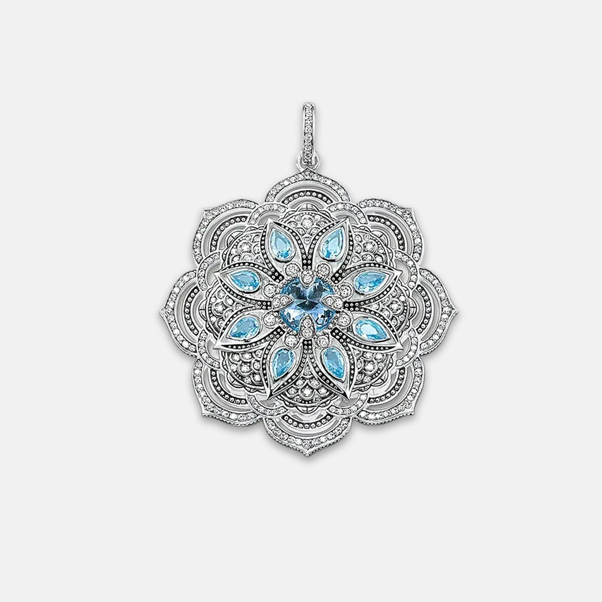 Blue Lotus Flower Pendant